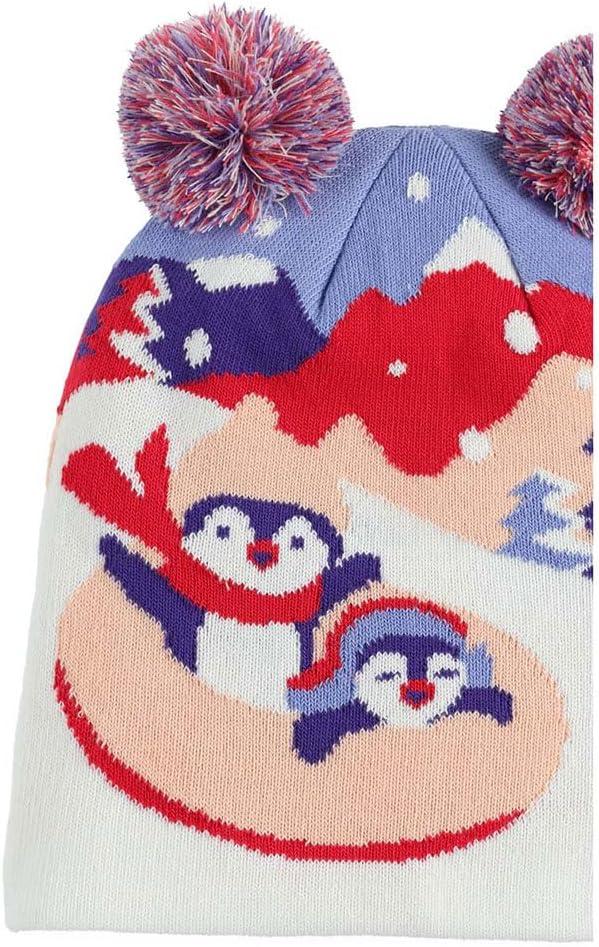 imageSpyder Girls Penguin Double Pom Hat Beanie HatMulti