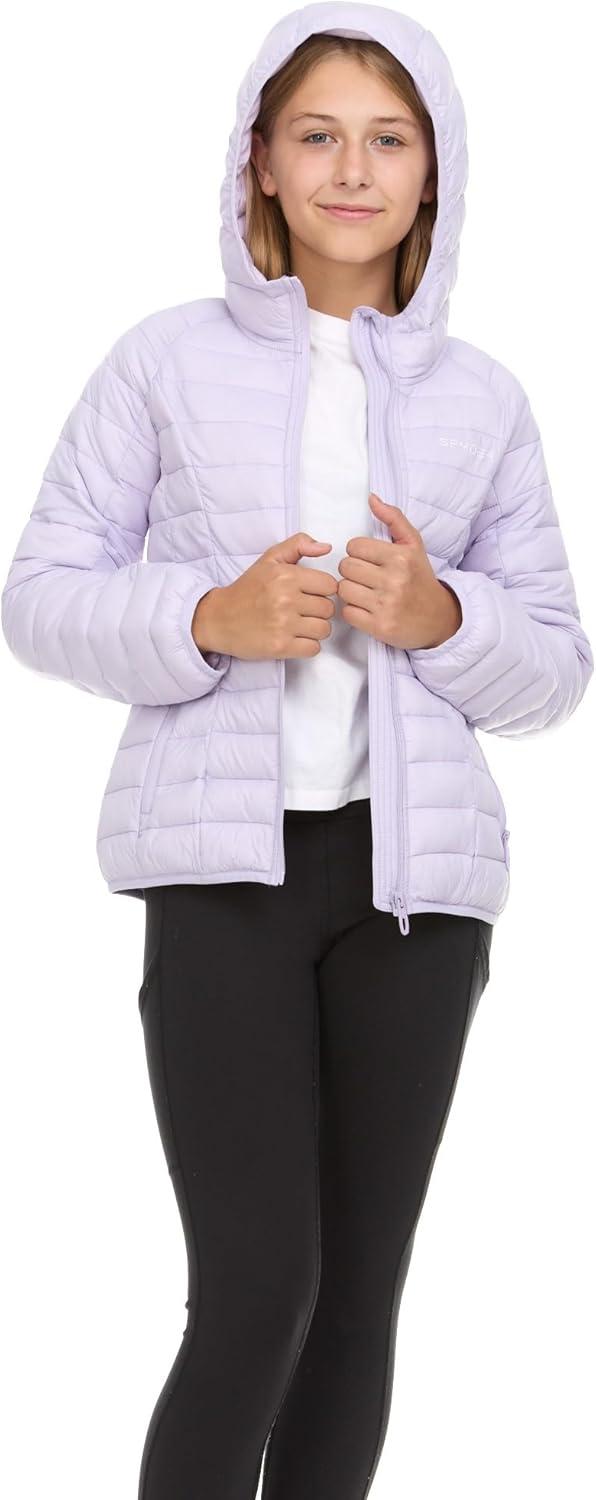imageSpyder Girls Puffer Jacket with Hood Packable Girls Winter Coats Lightweight Ski Snow OuterwearDusty Purple