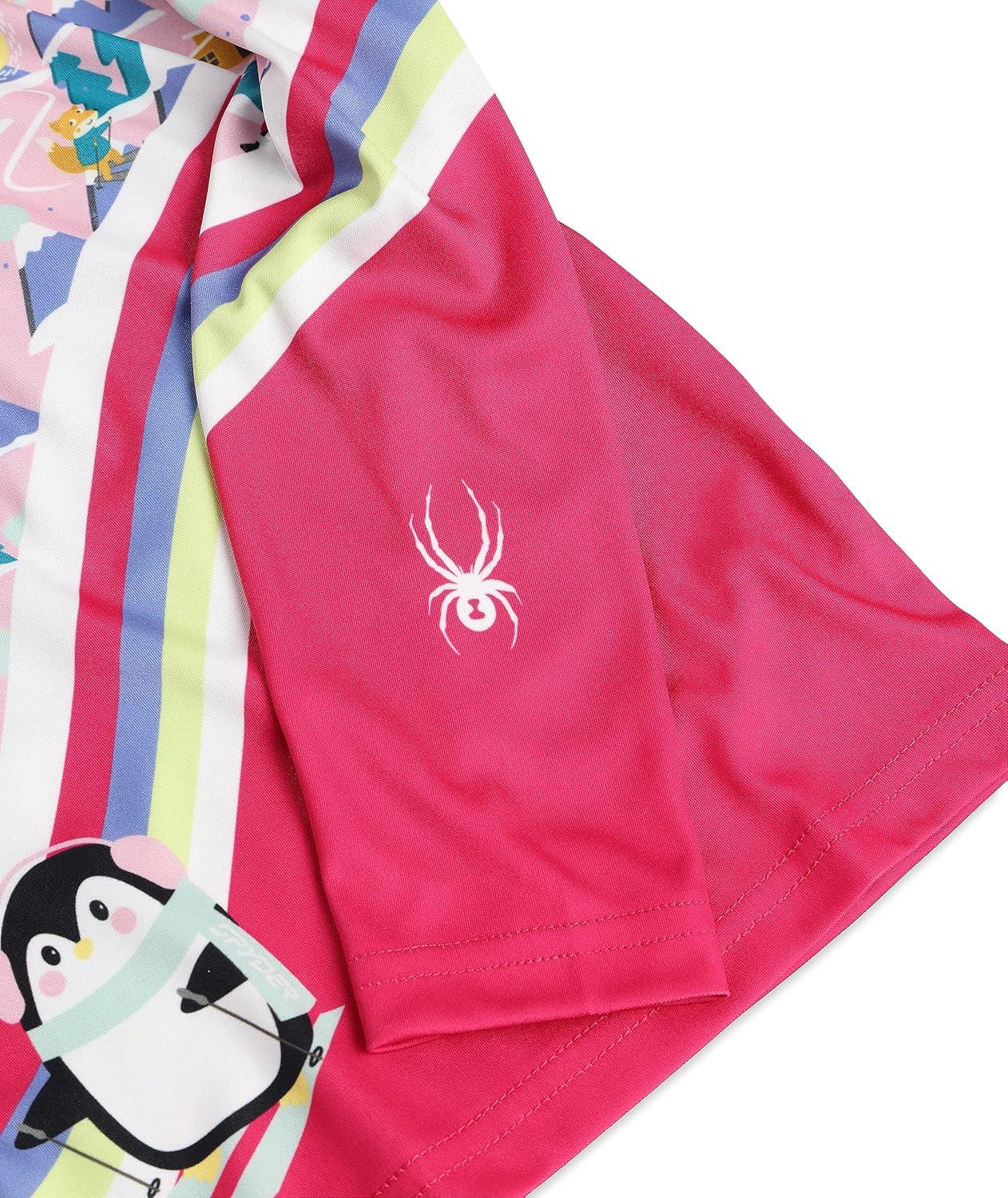 imageSpyder Girls Reflect Half Zip TNeck Ski Base Layer JacketPetal Pink
