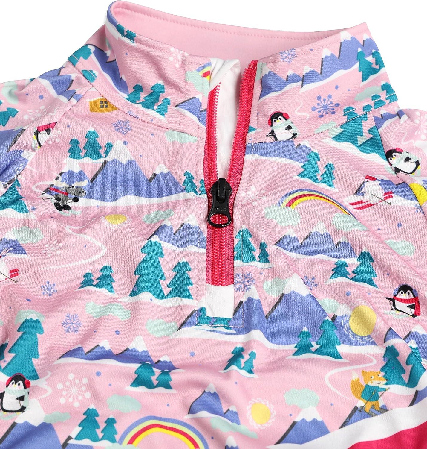imageSpyder Girls Reflect Half Zip TNeck Ski Base Layer JacketPetal Pink