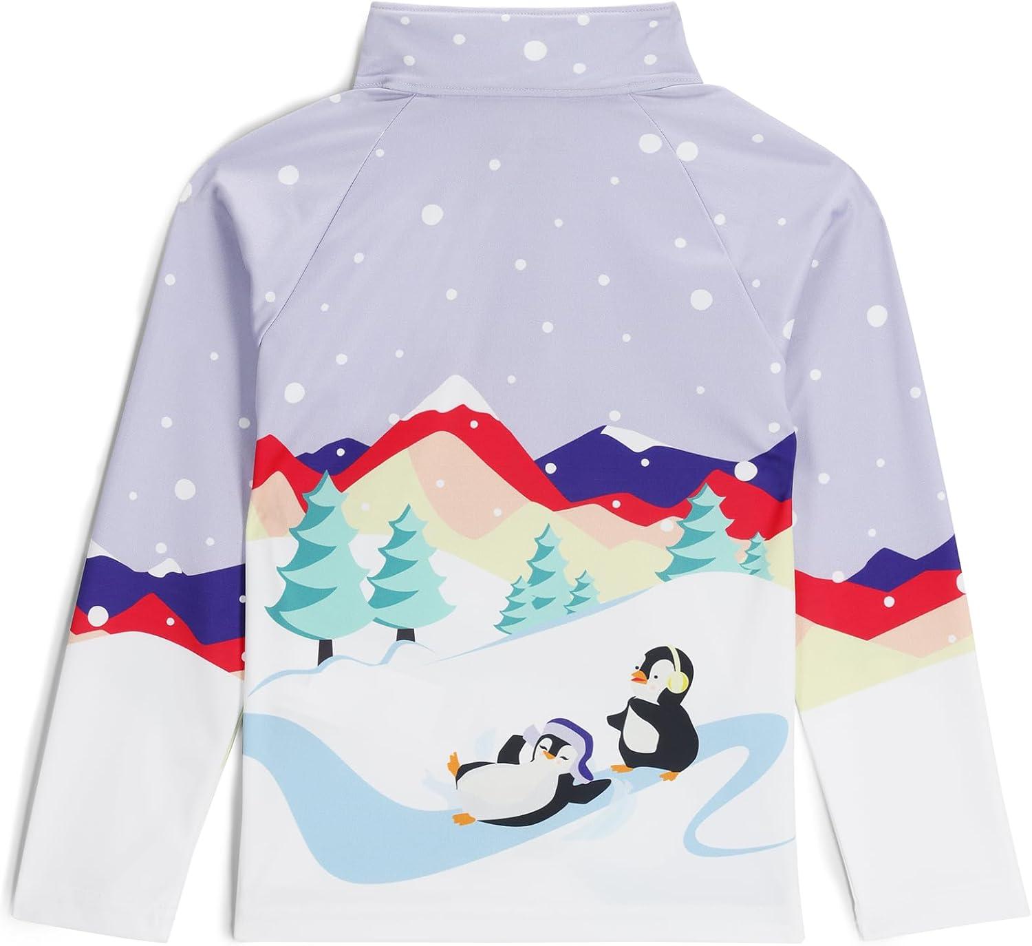 imageSpyder Girls Reflect Half Zip TNeck Ski Base Layer JacketViolet Dust