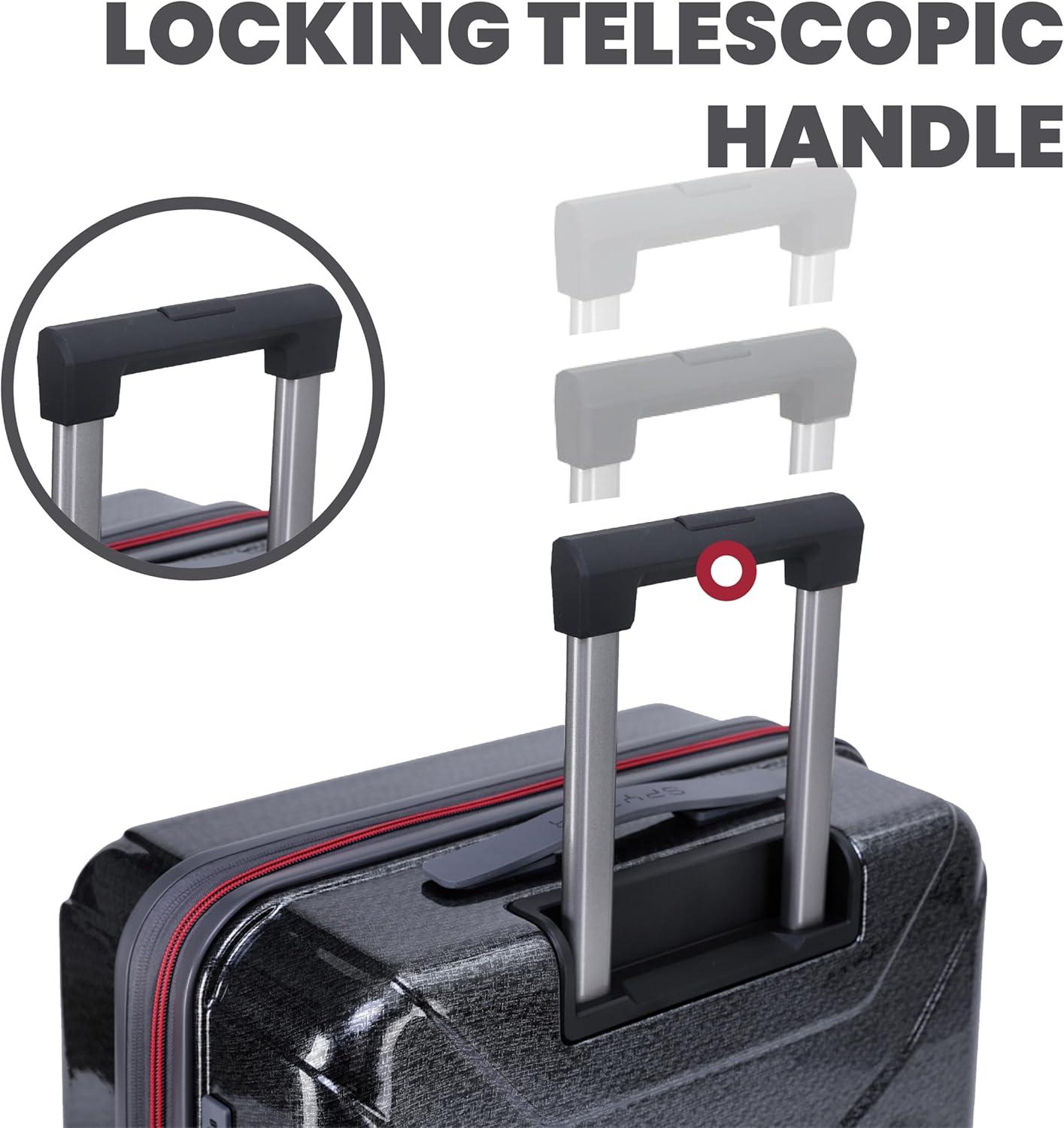 imageSpyder Traverse 20 Inch Carry On Expandable Hardside Upright Suitcase with 360 Spinner Wheels TSA Approved Lock SilverCharcoal