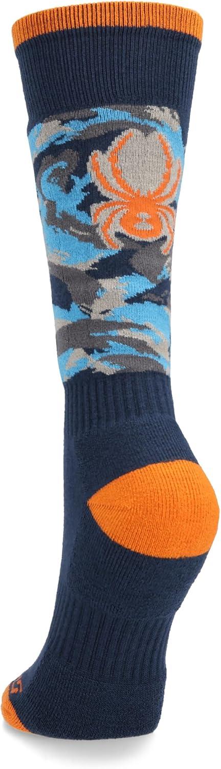 imageSpyder boys Youth Sweep Ski SocksCamouflage Aether Blue