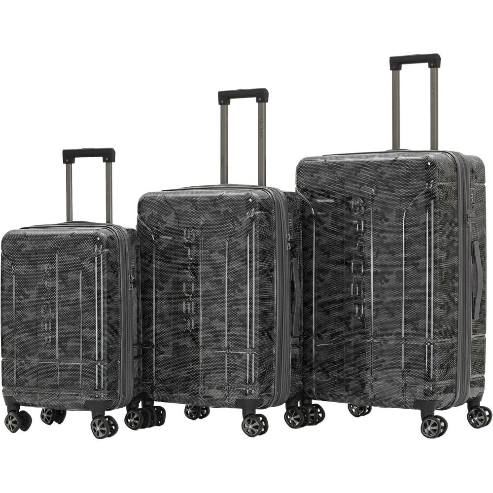 imageSpyder Matrix 25 Inch Medium Checked Luggage Expandable Hardside Upright Suitcase with 360 Spinner Wheels TSA Approved Lock BlueGrayBlack