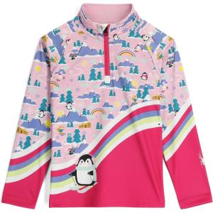 Spyder Girl’s Reflect Half Zip T-Neck Ski Base Layer Jacket(Petal Pink)