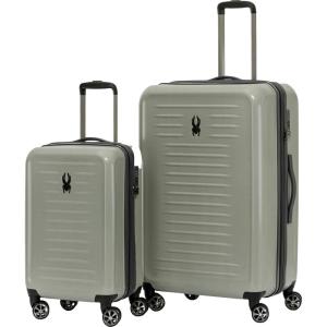 Spyder Rails Expandable Hardside Upright Suitcase with 360° Spinner Wheels, TSA Approved Lock (Black, Medium Checked)(Moss Gray)