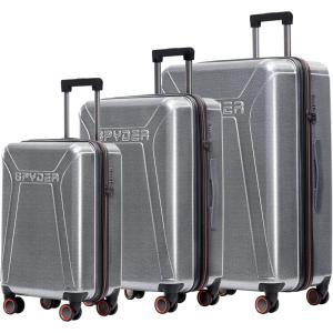 Spyder Traverse 20 Inch Carry On Expandable Hardside Upright Suitcase with 360° Spinner Wheels, TSA Approved Lock, Silver(Silver)