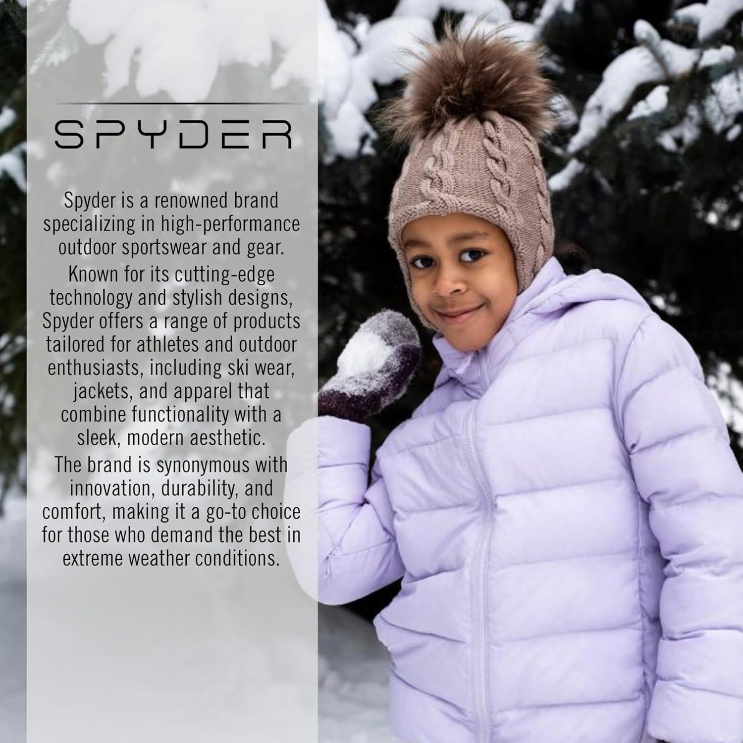 imageSpyder Reversible Girls Puffer Jacket Sherpa Lined Winter Coats for Girls Cute Warm Bubble Puffer for Snow Cold SkiRose