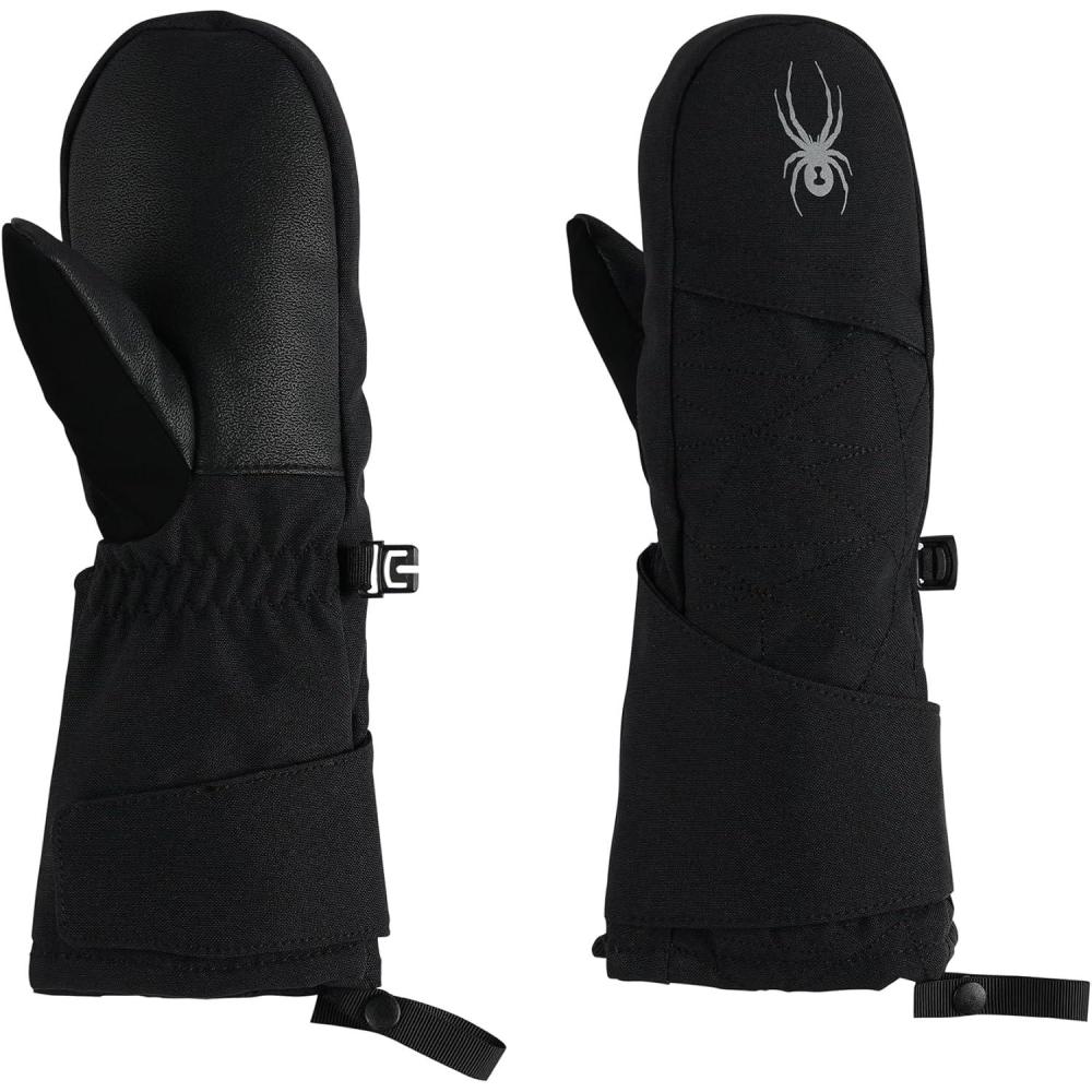 imageSpyder Boys Toddler Cubby Ski Mittens Gloves Black Large