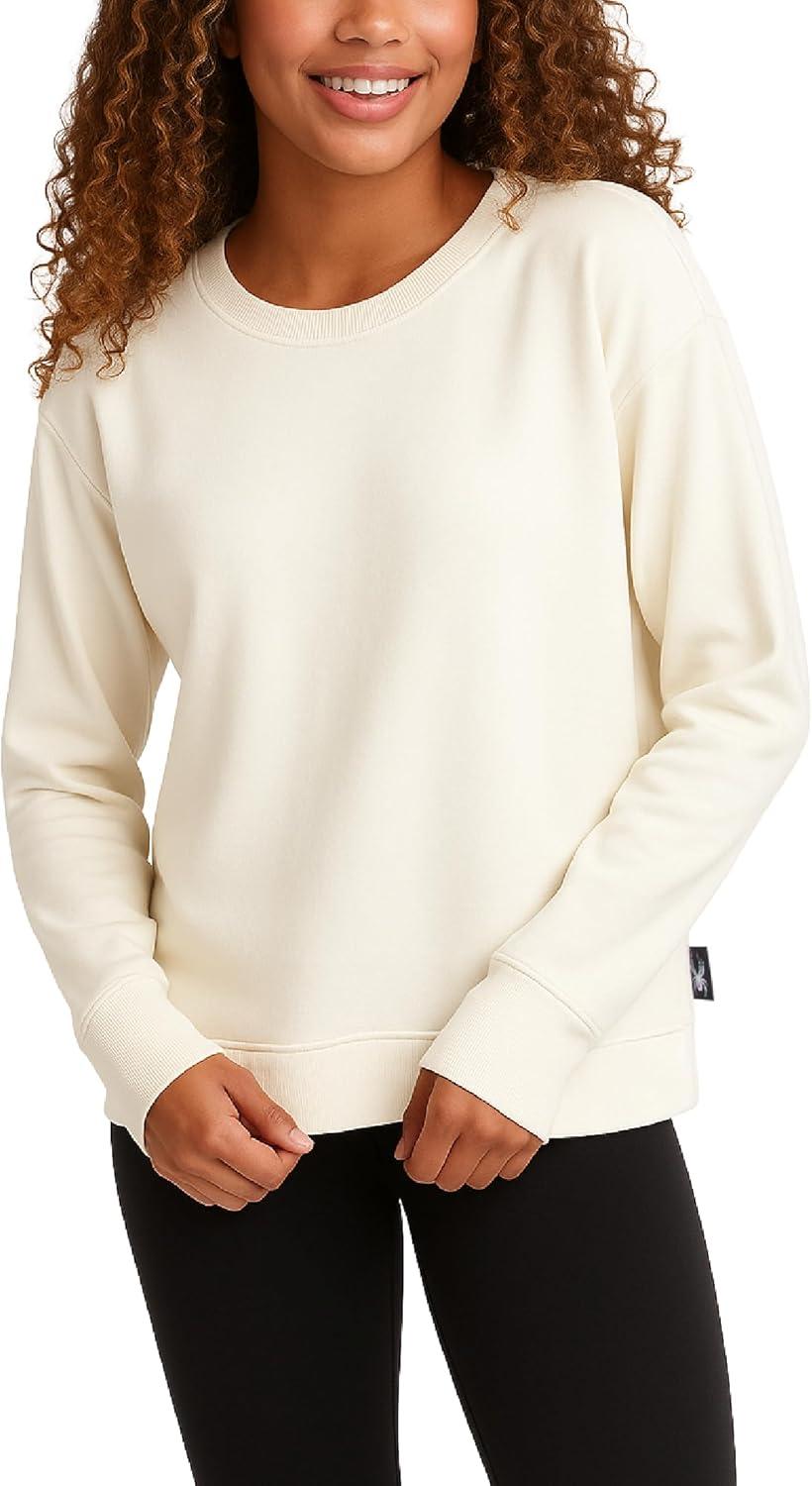 imageSpyder Womens Crewneck Sweatshirt Soft Fleece Stretch UPF30 Lightweight Long Sleeve Pullover Sweatshirt for WomenOatmeal Heather