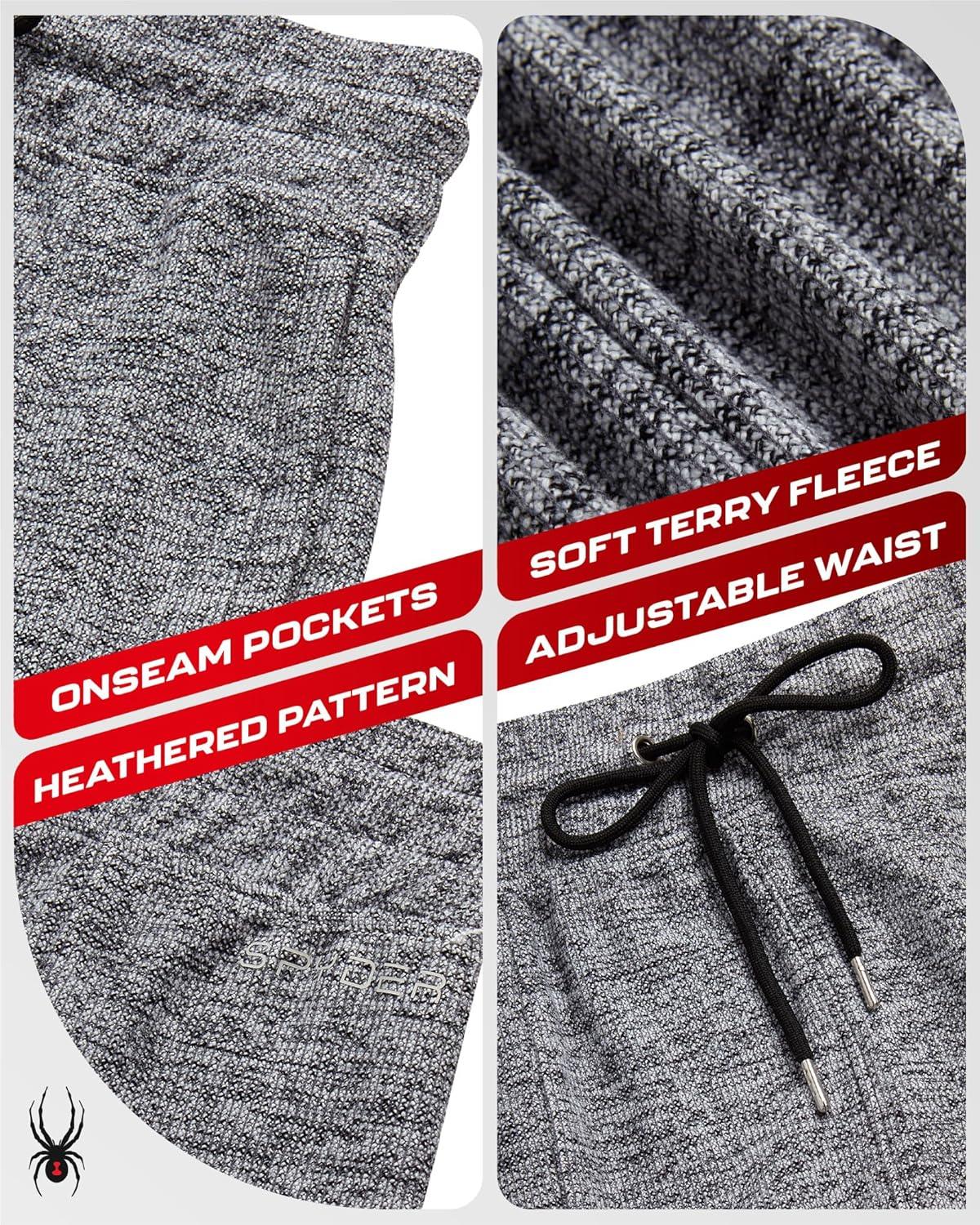 imageSpyder Womens Fleece Shorts Lightweight Cozy Terry Daily Athletic Shorts for Women with Pockets for Gym amp LoungewearBlack