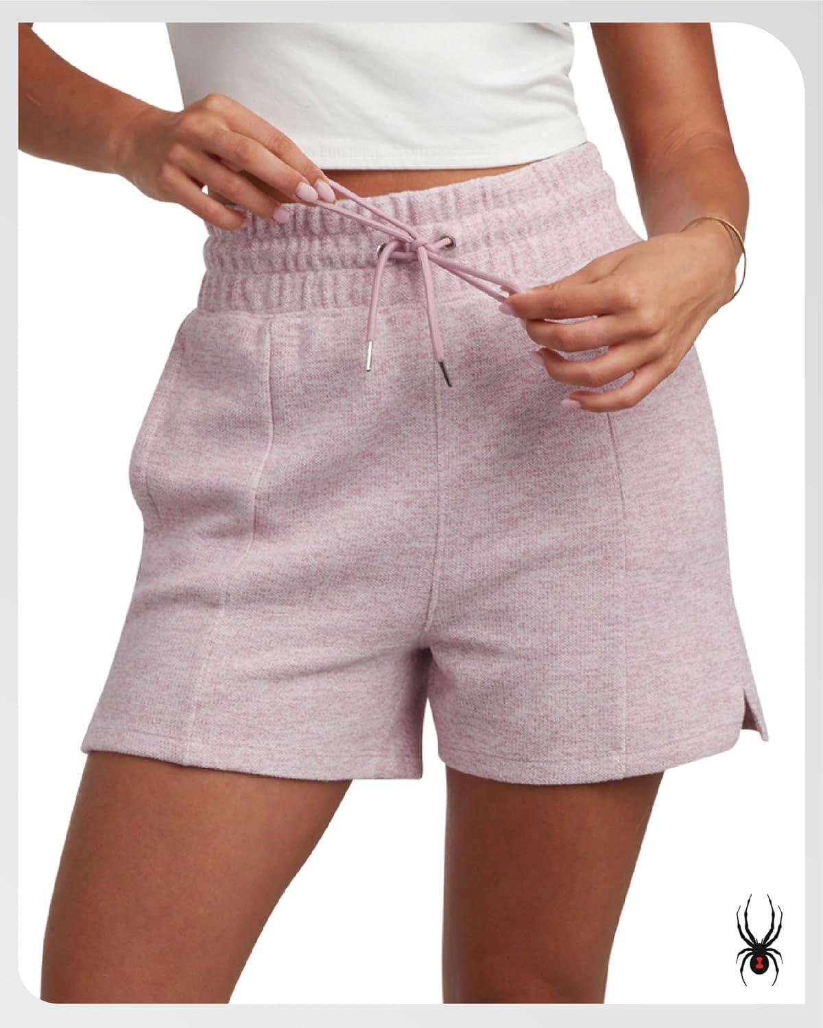 imageSpyder Womens Fleece Shorts Lightweight Cozy Terry Daily Athletic Shorts for Women with Pockets for Gym amp LoungewearLilac