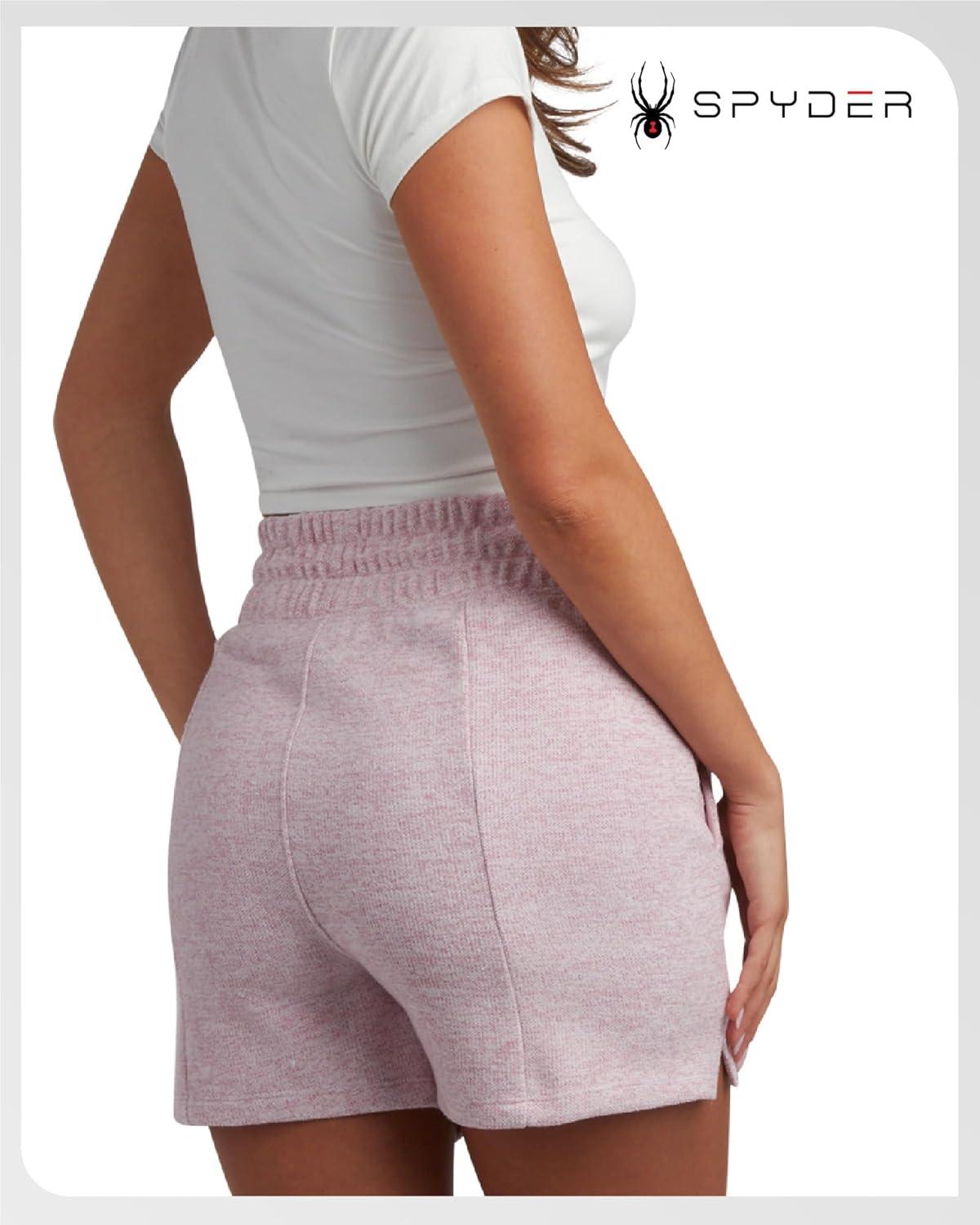 imageSpyder Womens Fleece Shorts Lightweight Cozy Terry Daily Athletic Shorts for Women with Pockets for Gym amp LoungewearLilac