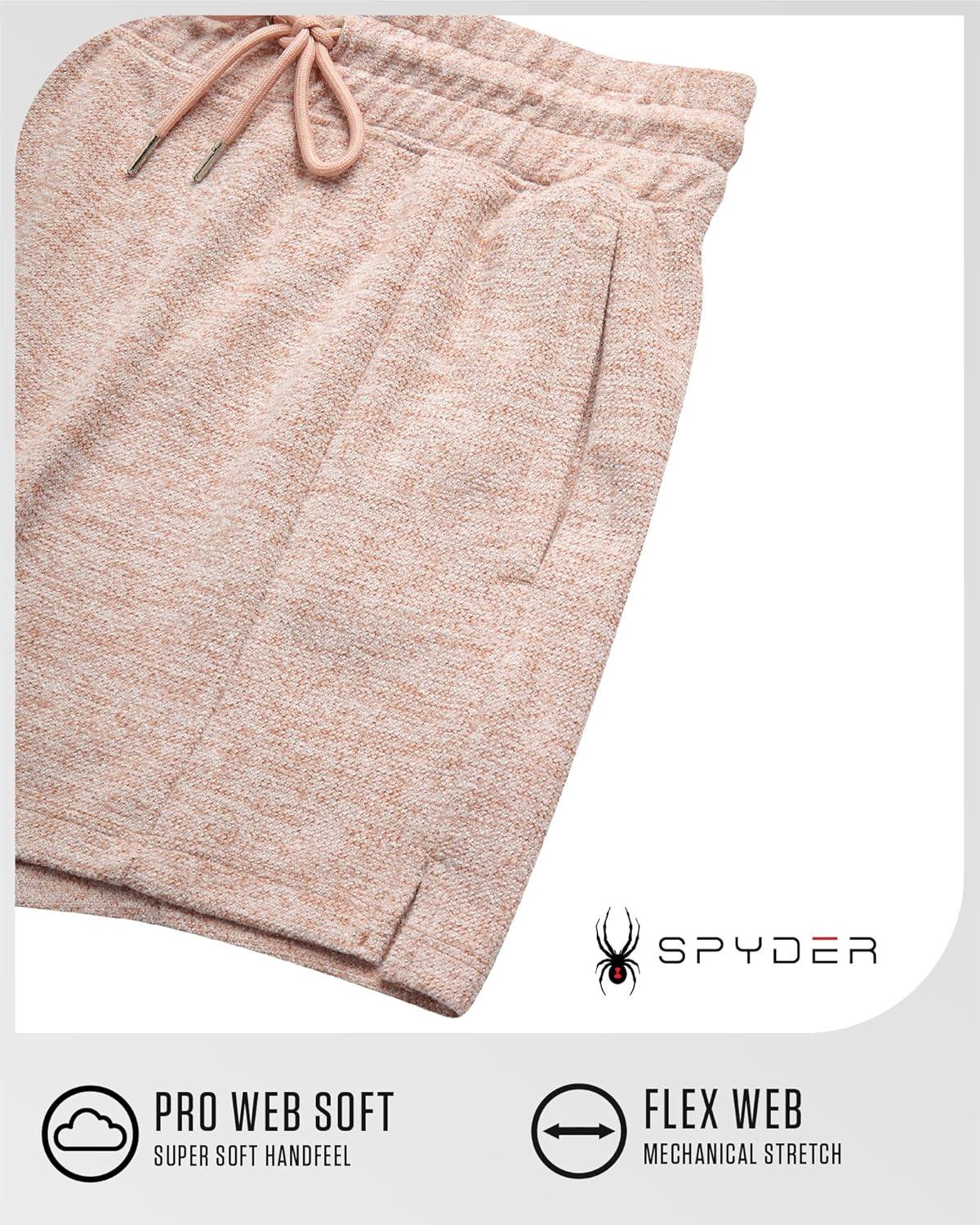 imageSpyder Womens Fleece Shorts Lightweight Cozy Terry Daily Athletic Shorts for Women with Pockets for Gym amp LoungewearMushroom