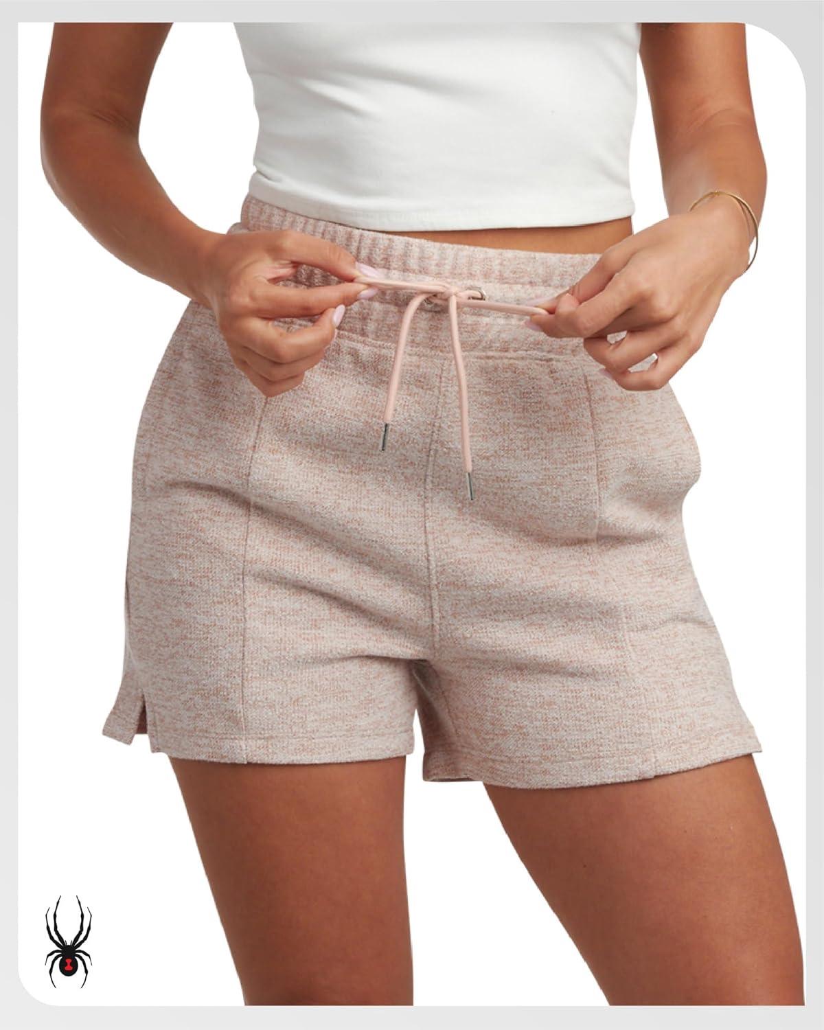 imageSpyder Womens Fleece Shorts Lightweight Cozy Terry Daily Athletic Shorts for Women with Pockets for Gym amp LoungewearMushroom