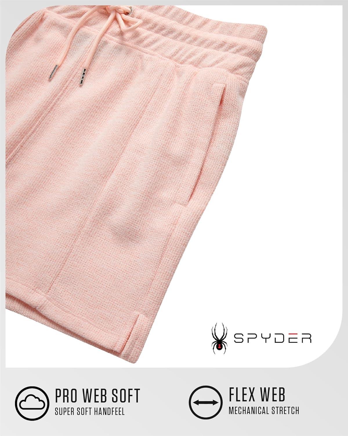 imageSpyder Womens Fleece Shorts Lightweight Cozy Terry Daily Athletic Shorts for Women with Pockets for Gym amp LoungewearPeach Blush