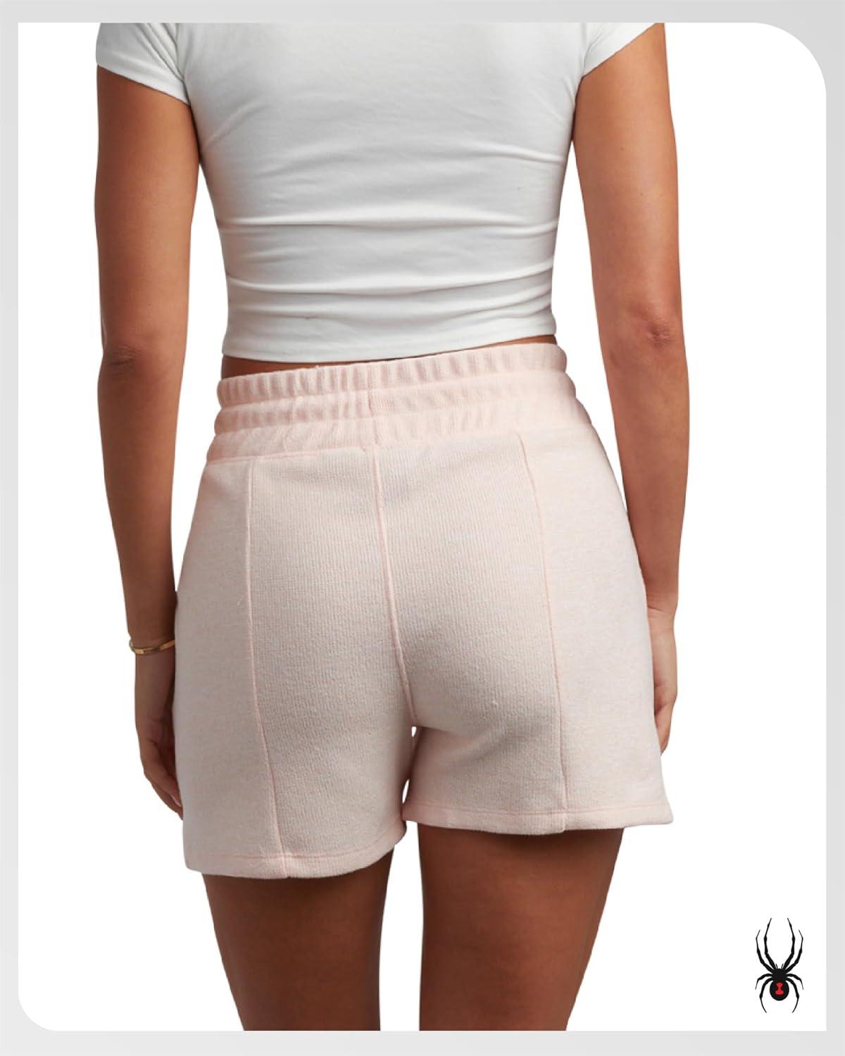 imageSpyder Womens Fleece Shorts Lightweight Cozy Terry Daily Athletic Shorts for Women with Pockets for Gym amp LoungewearPeach Blush