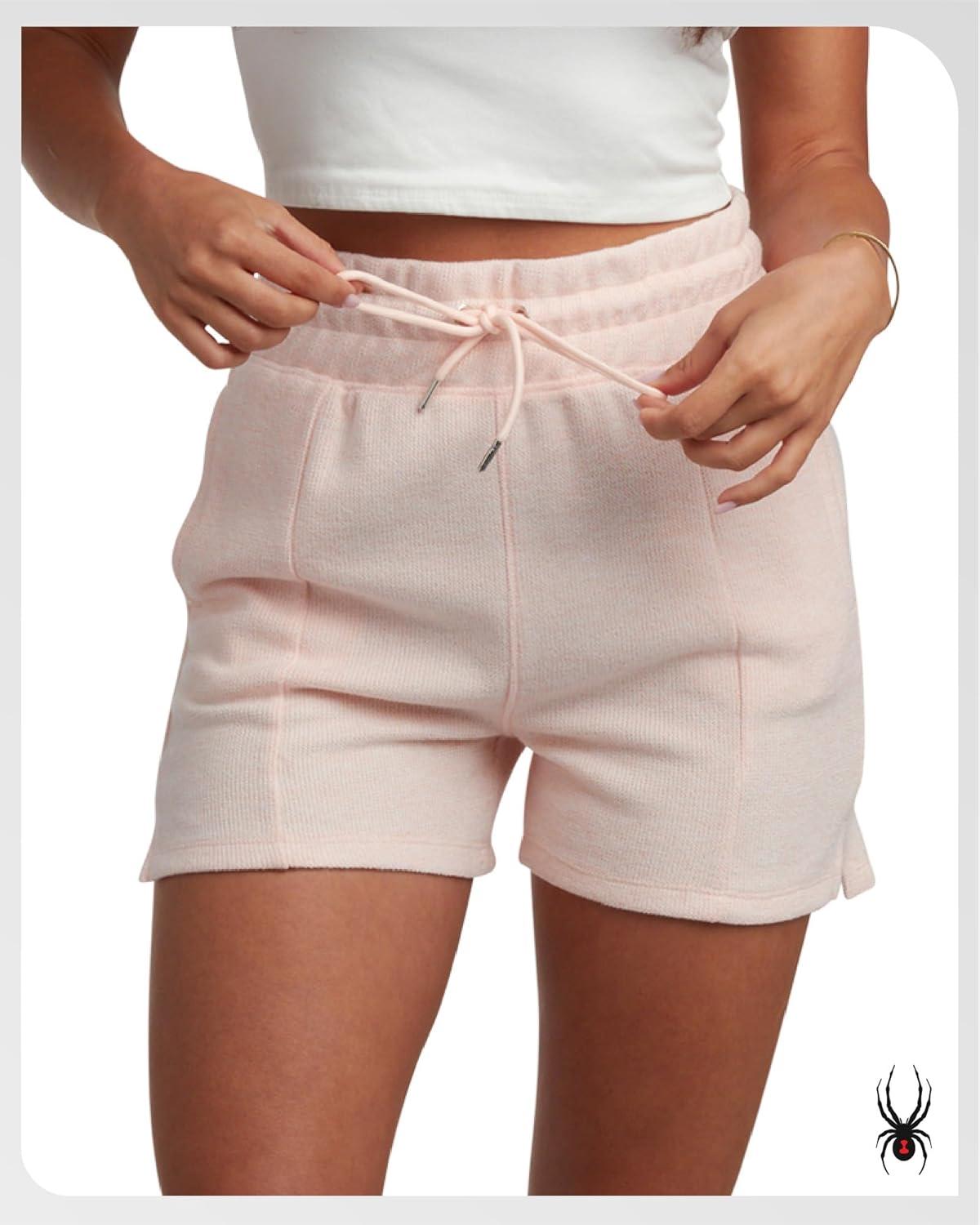 imageSpyder Womens Fleece Shorts Lightweight Cozy Terry Daily Athletic Shorts for Women with Pockets for Gym amp LoungewearPeach Blush