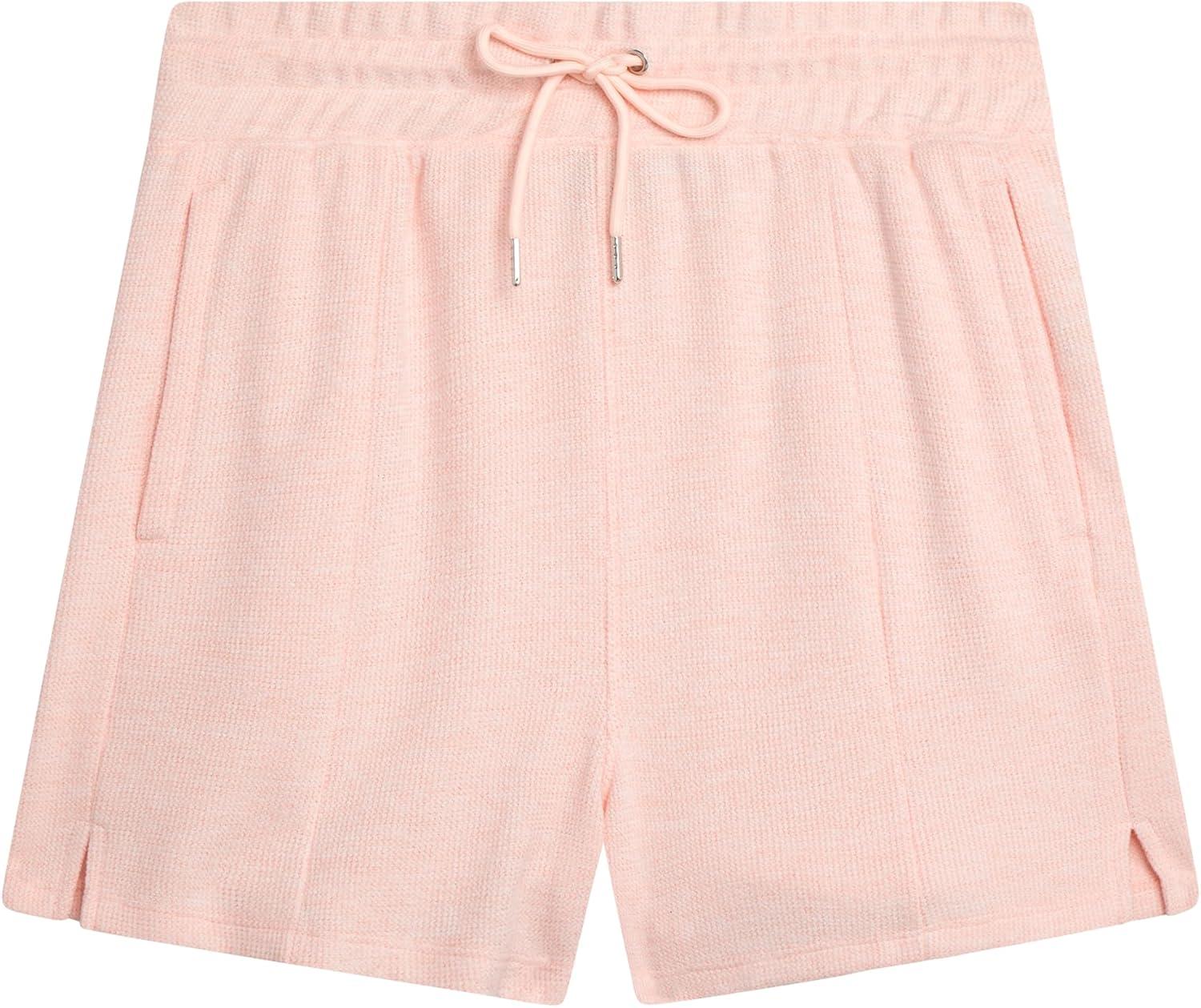 imageSpyder Womens Fleece Shorts Lightweight Cozy Terry Daily Athletic Shorts for Women with Pockets for Gym amp LoungewearPeach Blush