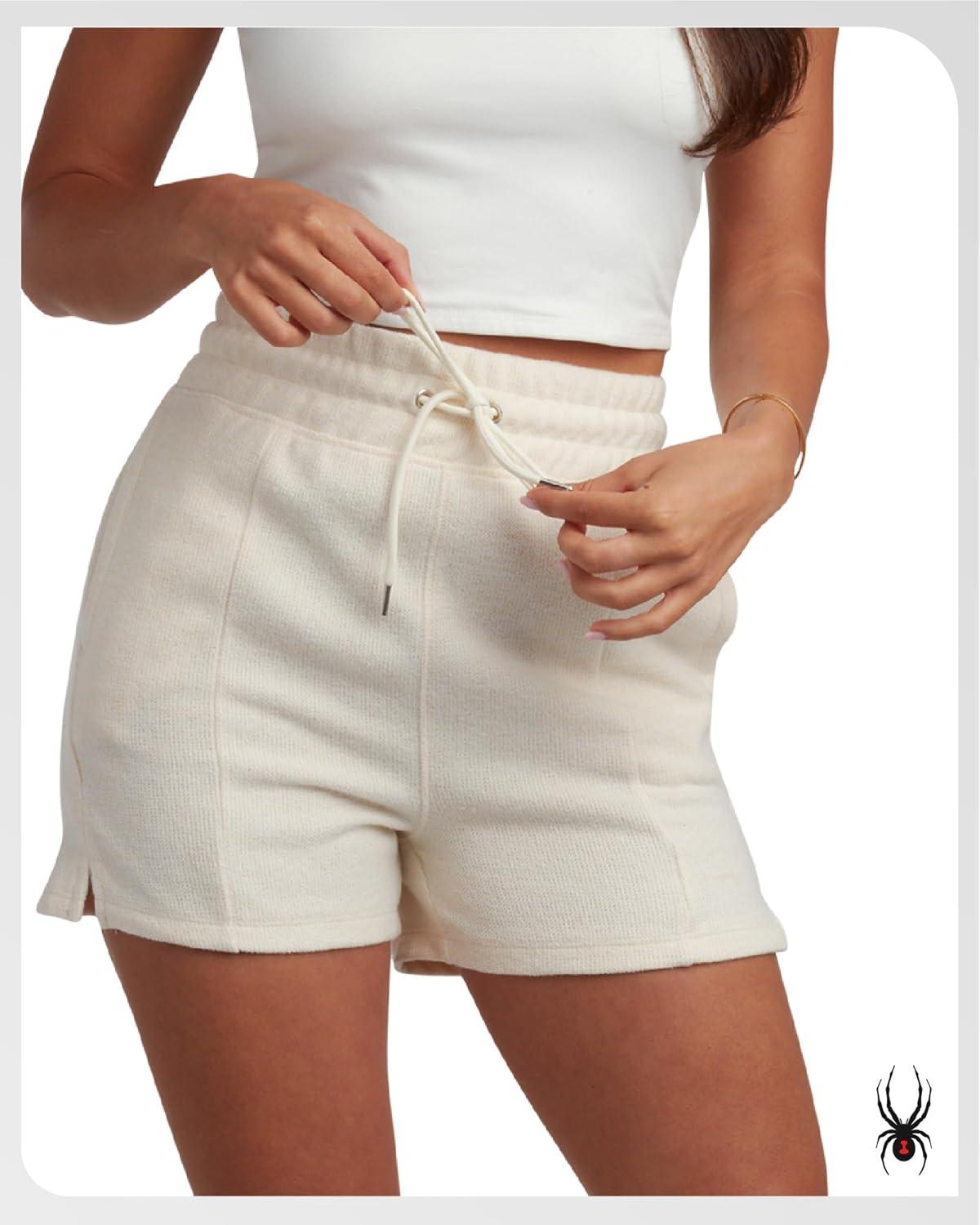 imageSpyder Womens Fleece Shorts Lightweight Cozy Terry Daily Athletic Shorts for Women with Pockets for Gym amp LoungewearPearl