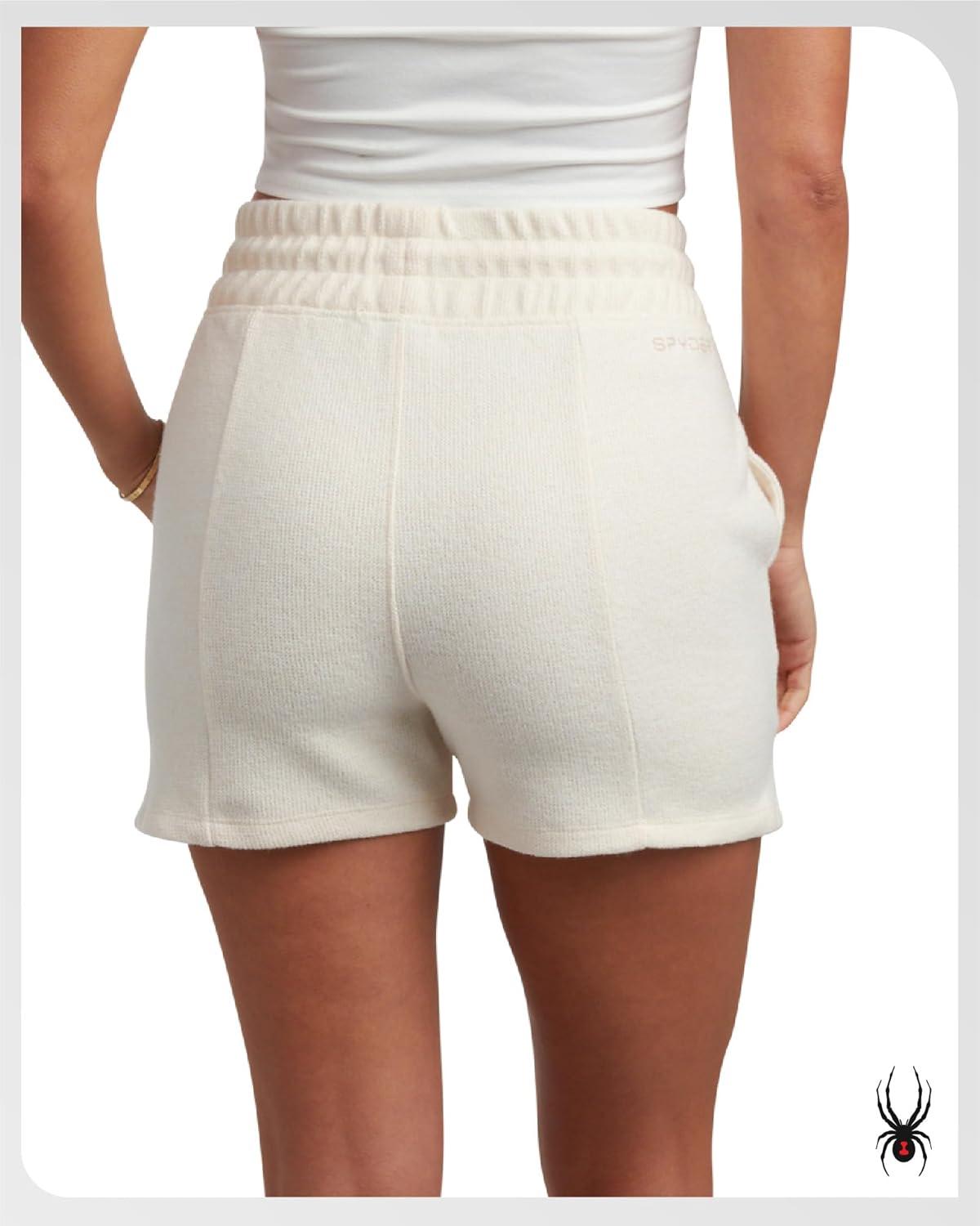 imageSpyder Womens Fleece Shorts Lightweight Cozy Terry Daily Athletic Shorts for Women with Pockets for Gym amp LoungewearPearl