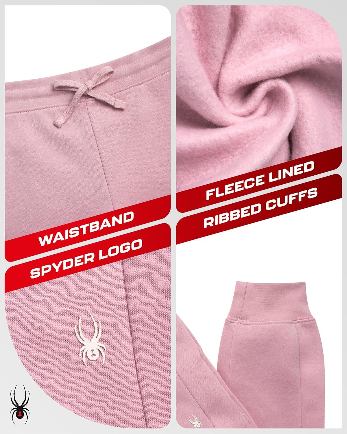 imageSpyder Womens Jogger Pants Slim Fit Athletic Sweatpants Women High Waisted Soft Brushed Fleece Joggers for WomenOrchid