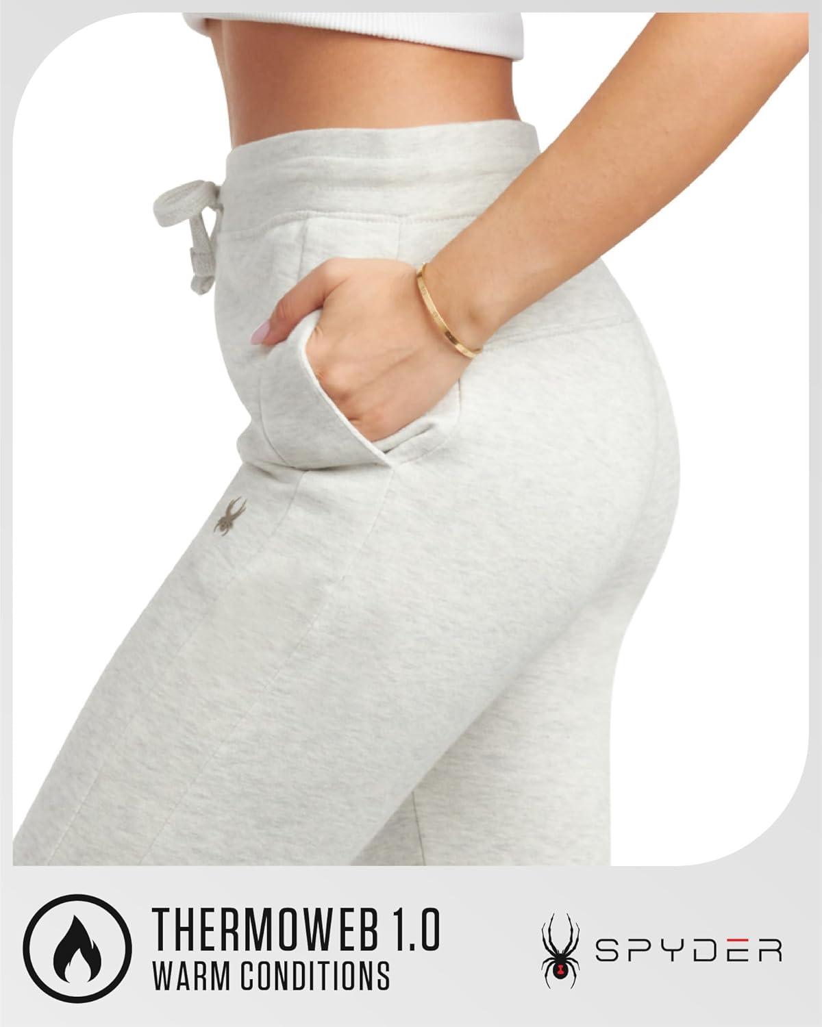 imageSpyder Womens Jogger Pants Slim Fit Athletic Sweatpants Women High Waisted Soft Brushed Fleece Joggers for WomenPearl
