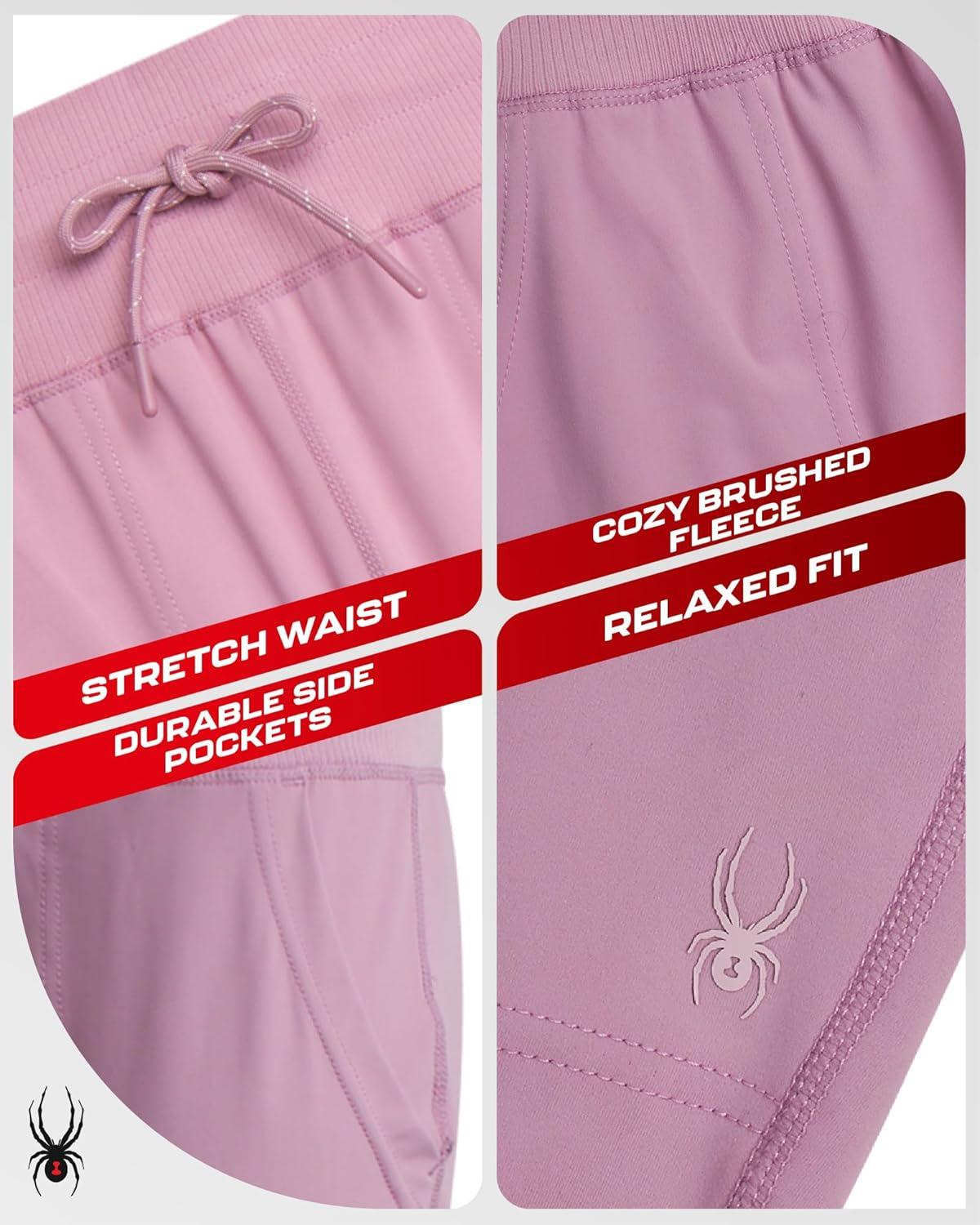imageSpyder Womens Joggers High Waisted Yoga Pants with Pockets and Drawstring Athletic Workout amp Lounge Sweatpants for WomenOrchid