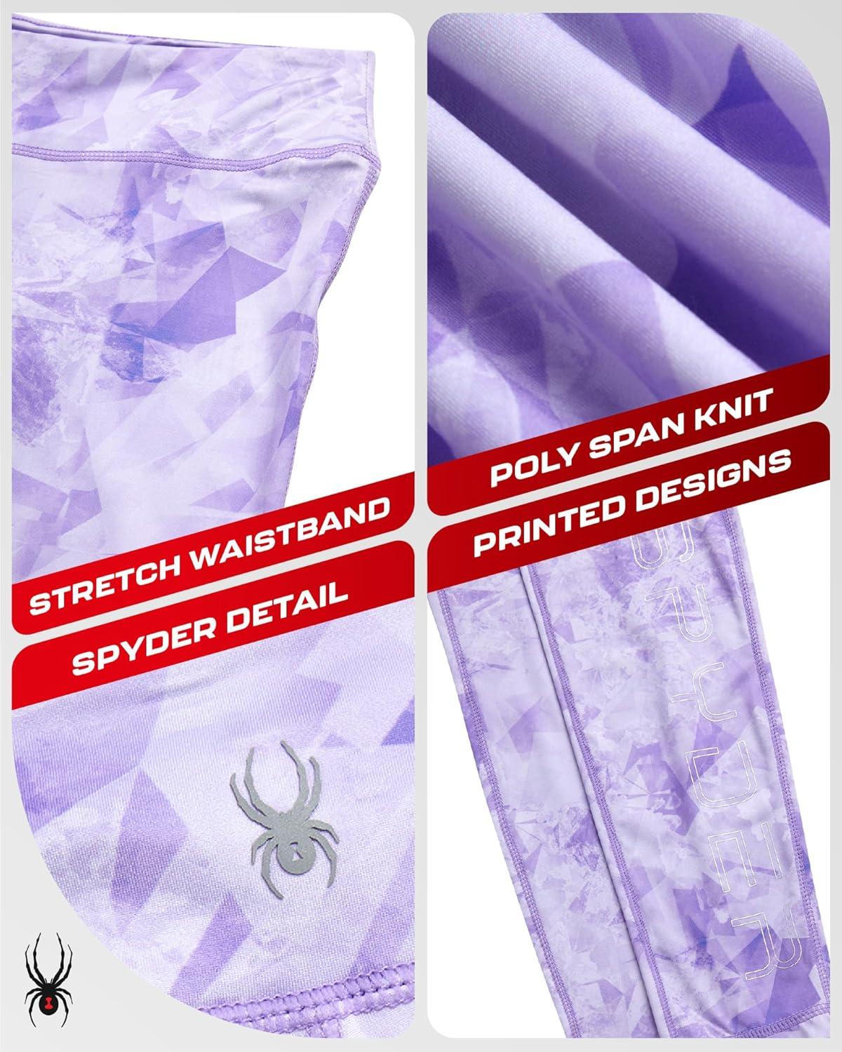 imageSpyder Womens Leggings Poly Span Knit UPF 50 Yoga Pants High Waisted Leggings for Women Tummy Control ActivewearLavender