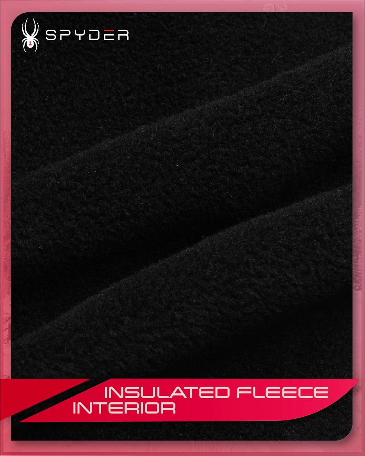 imageSpyder Womens Leggings Soft Fleece Leggings with Pockets for Women High Waisted Yoga Pants Workout Gym ActivewearBlack