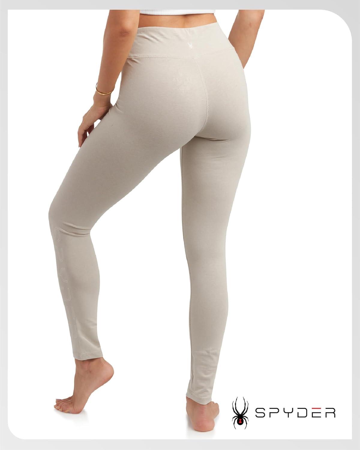 imageSpyder Womens Leggings Soft High Waisted Ankle Jersey Cotton Leggings for Women with 4Way Stretch Wide WaistbandSandstorm