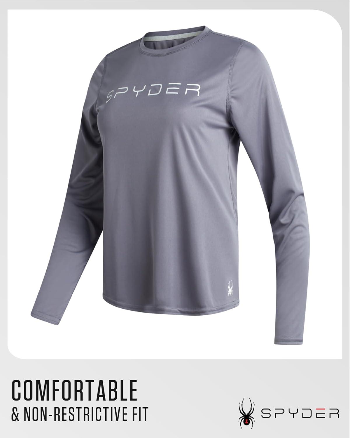 imageSpyder Womens Long Sleeve Athletic Running TShirtDark Grey