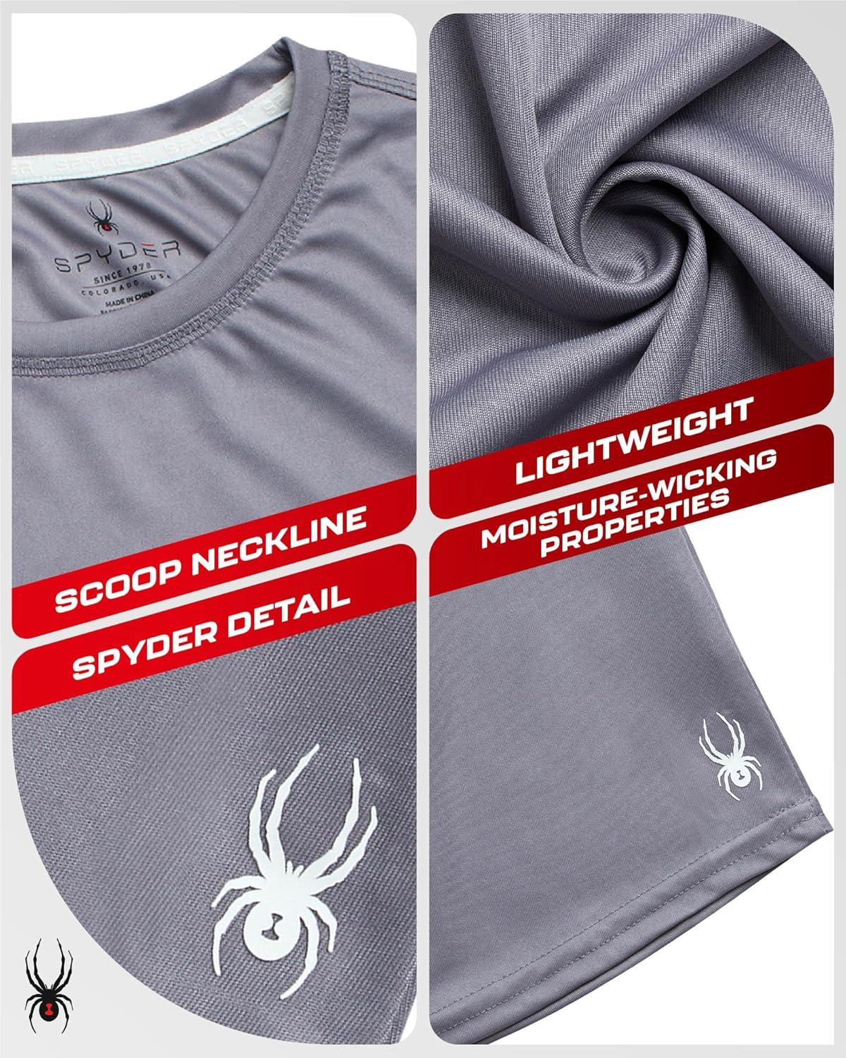 imageSpyder Womens Long Sleeve Athletic Running TShirtDark Grey