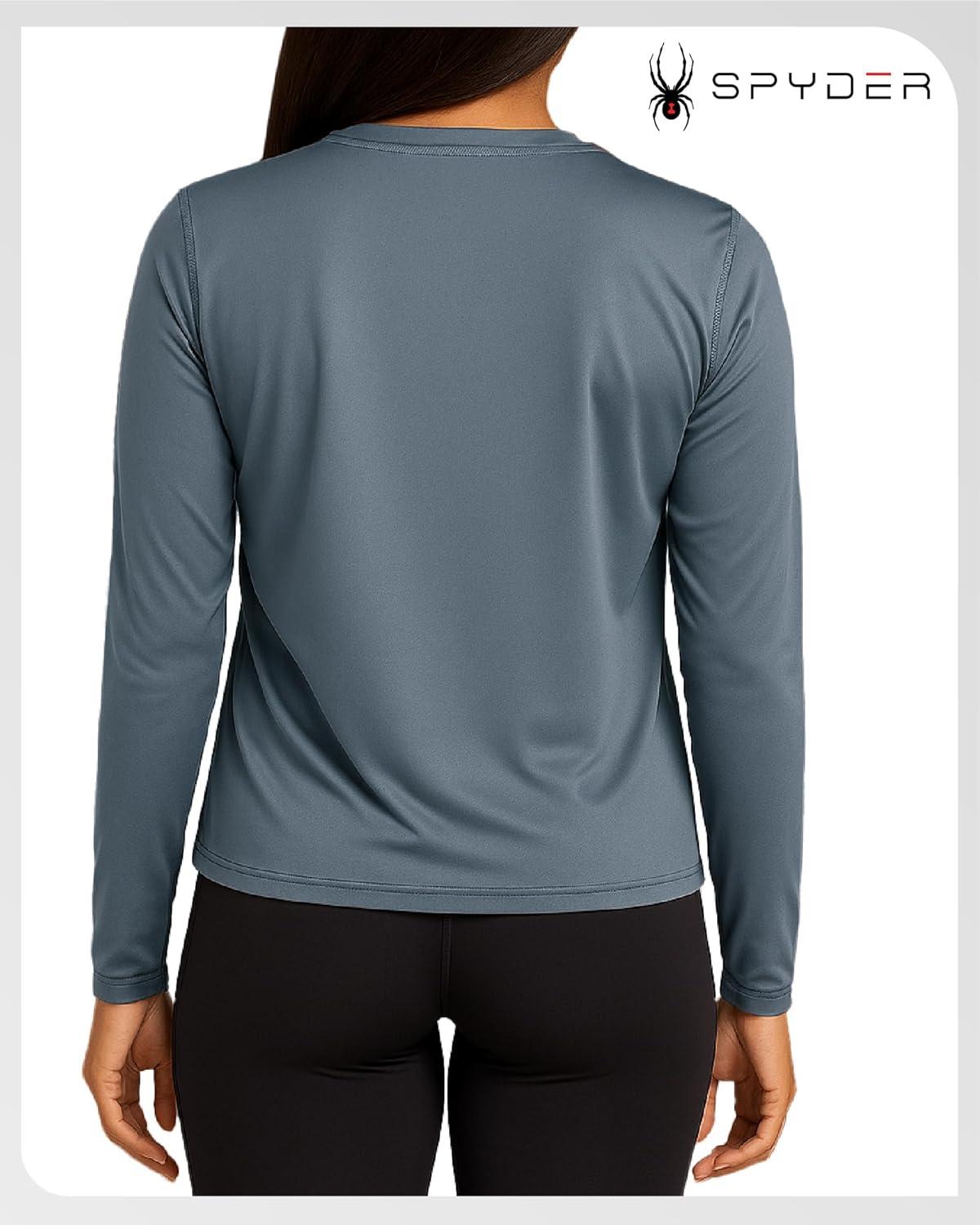 imageSpyder Womens Long Sleeve Athletic Running TShirtDark Grey