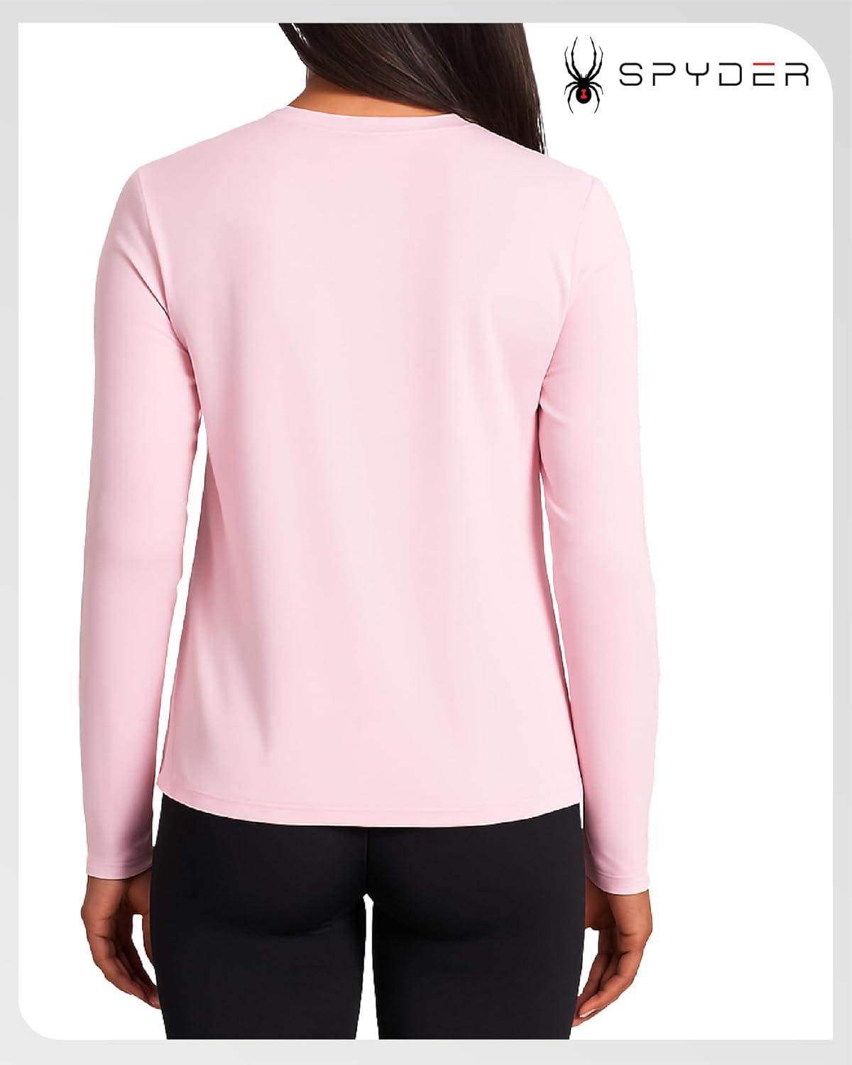 imageSpyder Womens Long Sleeve Athletic Running TShirtFiesta Pink