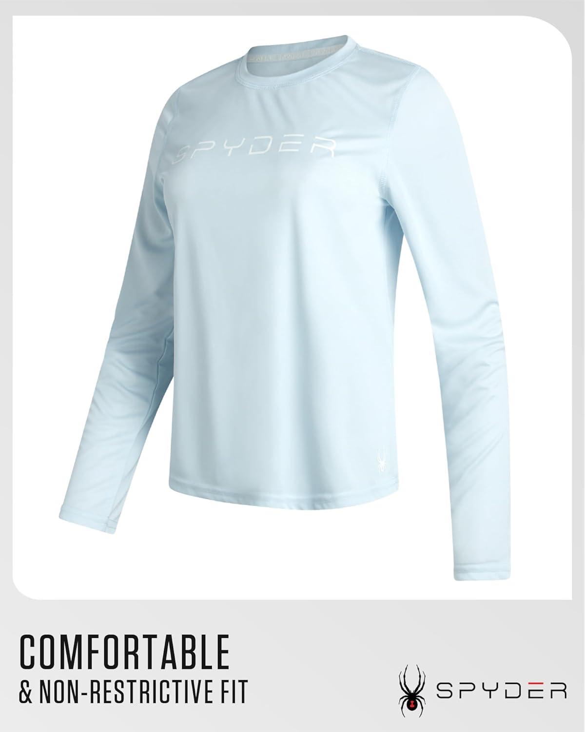 imageSpyder Womens Long Sleeve Athletic Running TShirtMist Blue