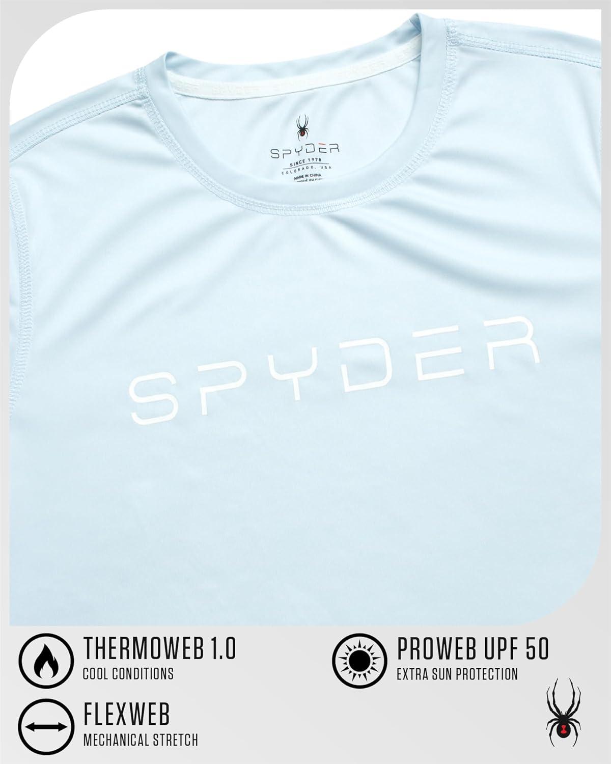imageSpyder Womens Long Sleeve Athletic Running TShirtMist Blue