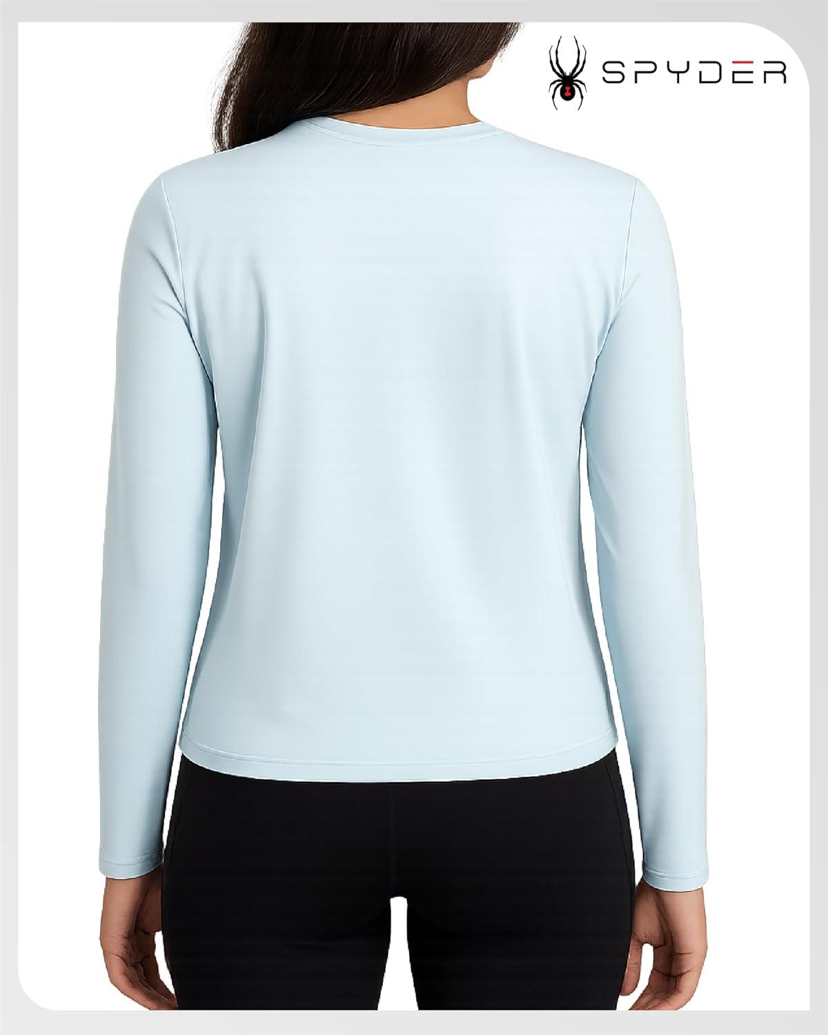 imageSpyder Womens Long Sleeve Athletic Running TShirtMist Blue