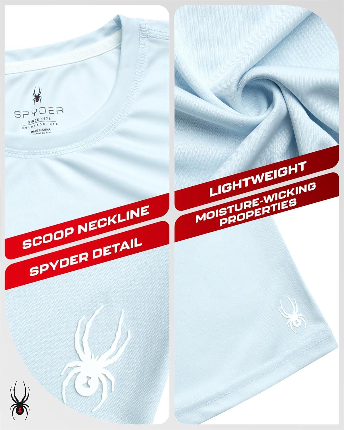 imageSpyder Womens Long Sleeve Athletic Running TShirtMist Blue