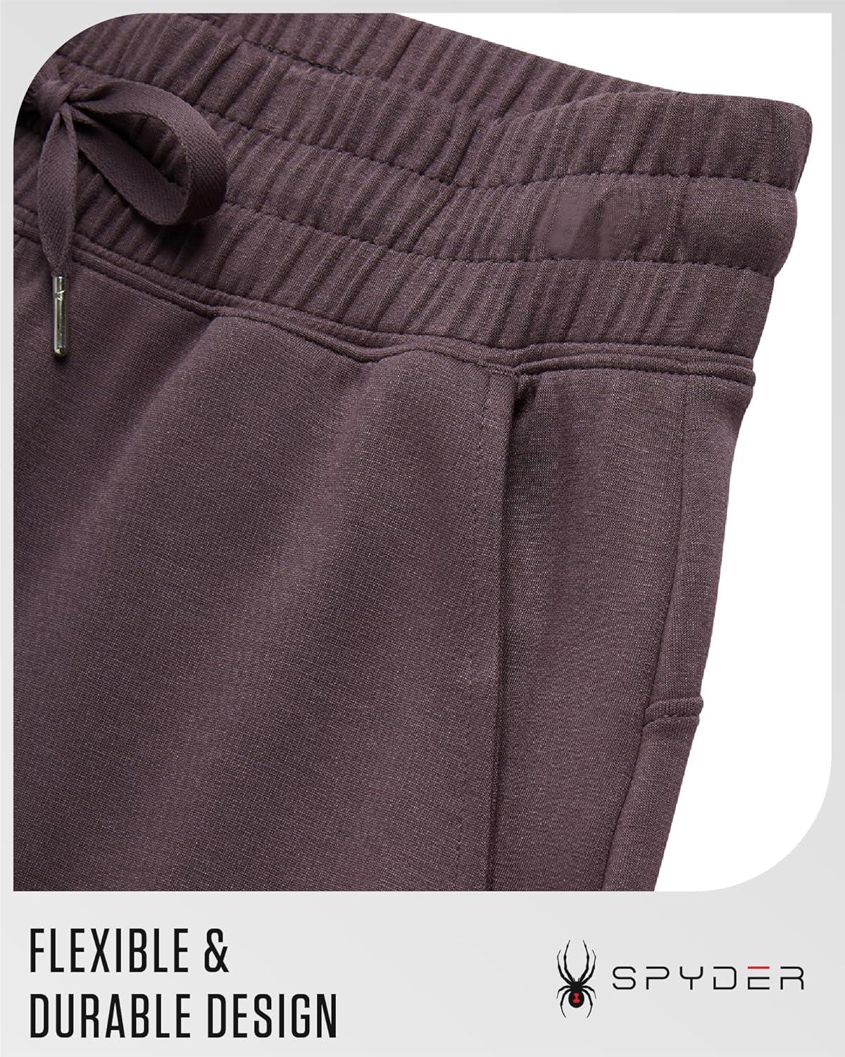 imageSpyder Womens Pants Double Knit Wide Leg Pants Woman with Pockets Drawstring Waistband Joggers Sweatpants WomenEspresso