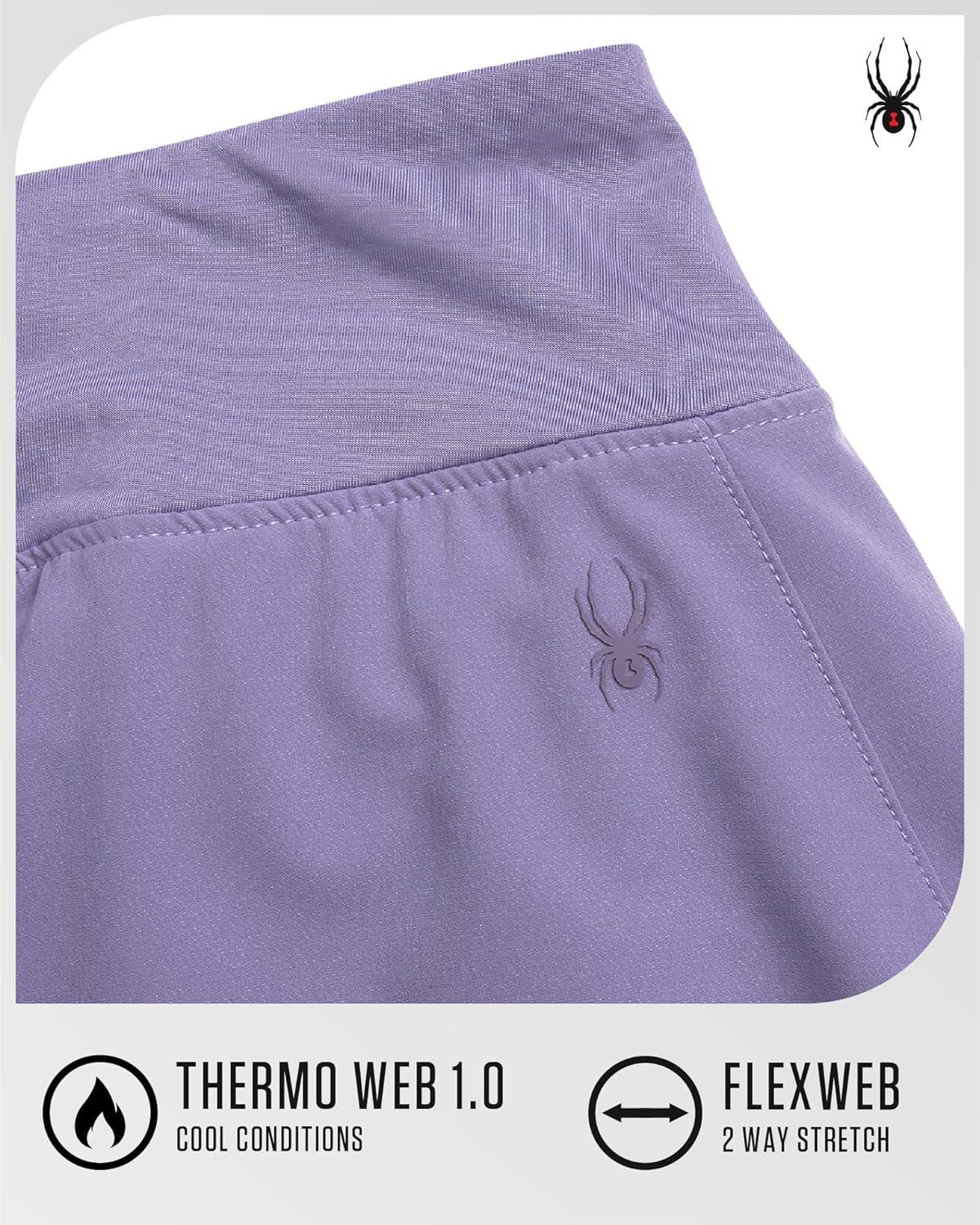 imageSpyder Womens Skort Athletic Stretch Mini Skorts for Women Performance Skirt with Built in Shorts for Golf and TennisCloud Purple