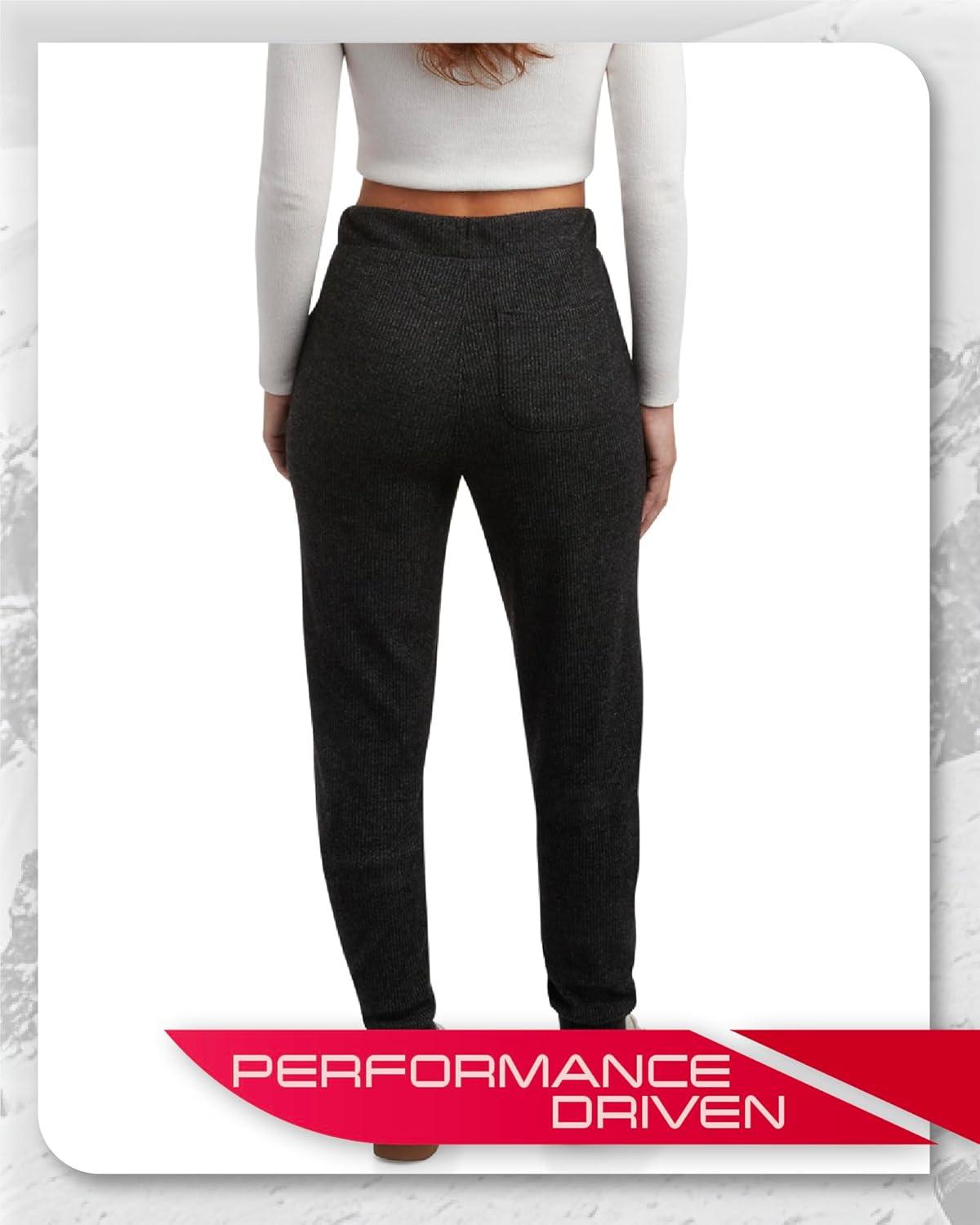 imageSpyder Womens Sweatpants Soft Brushed Fleece High Waisted Performance Womens Joggers with Pockets Drawstring amp Cuffed LegsBlack