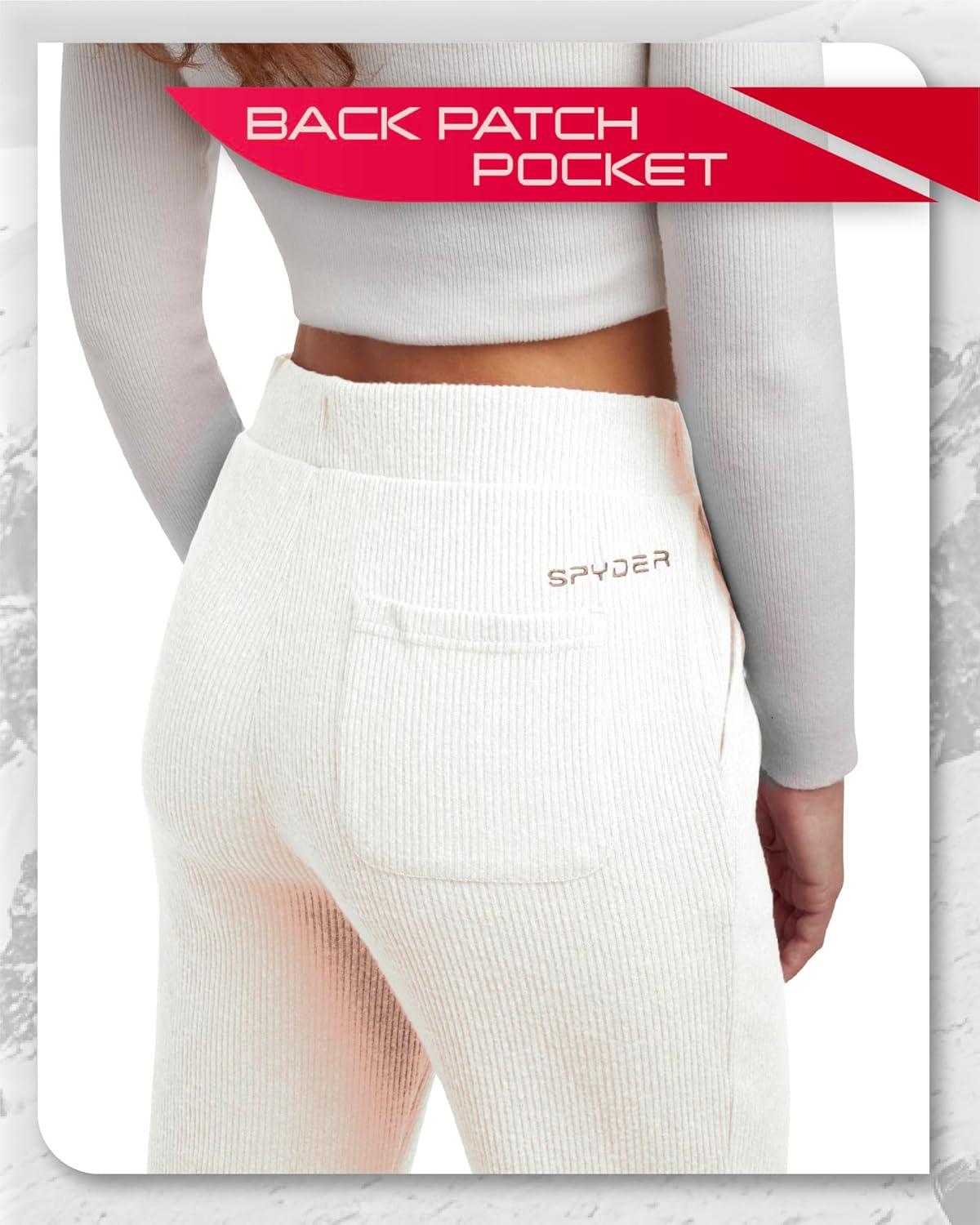 imageSpyder Womens Sweatpants Soft Brushed Fleece High Waisted Performance Womens Joggers with Pockets Drawstring amp Cuffed LegsPearl