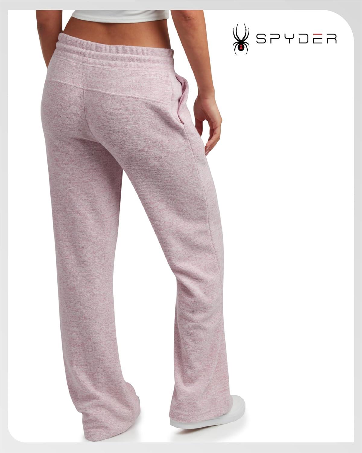 imageSpyder Womens Sweatpants Soft Terry Fleece Sweatpants Women Wide Leg Pants Woman Gym Casual Activewear with PocketsLilac
