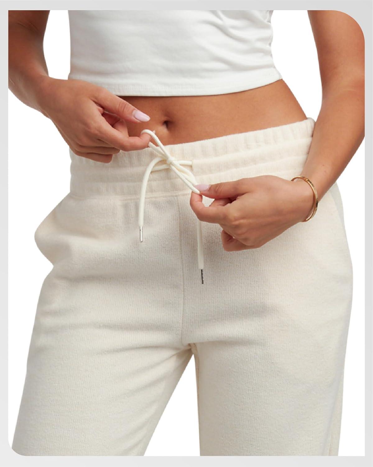 imageSpyder Womens Sweatpants Soft Terry Fleece Sweatpants Women Wide Leg Pants Woman Gym Casual Activewear with PocketsPearl