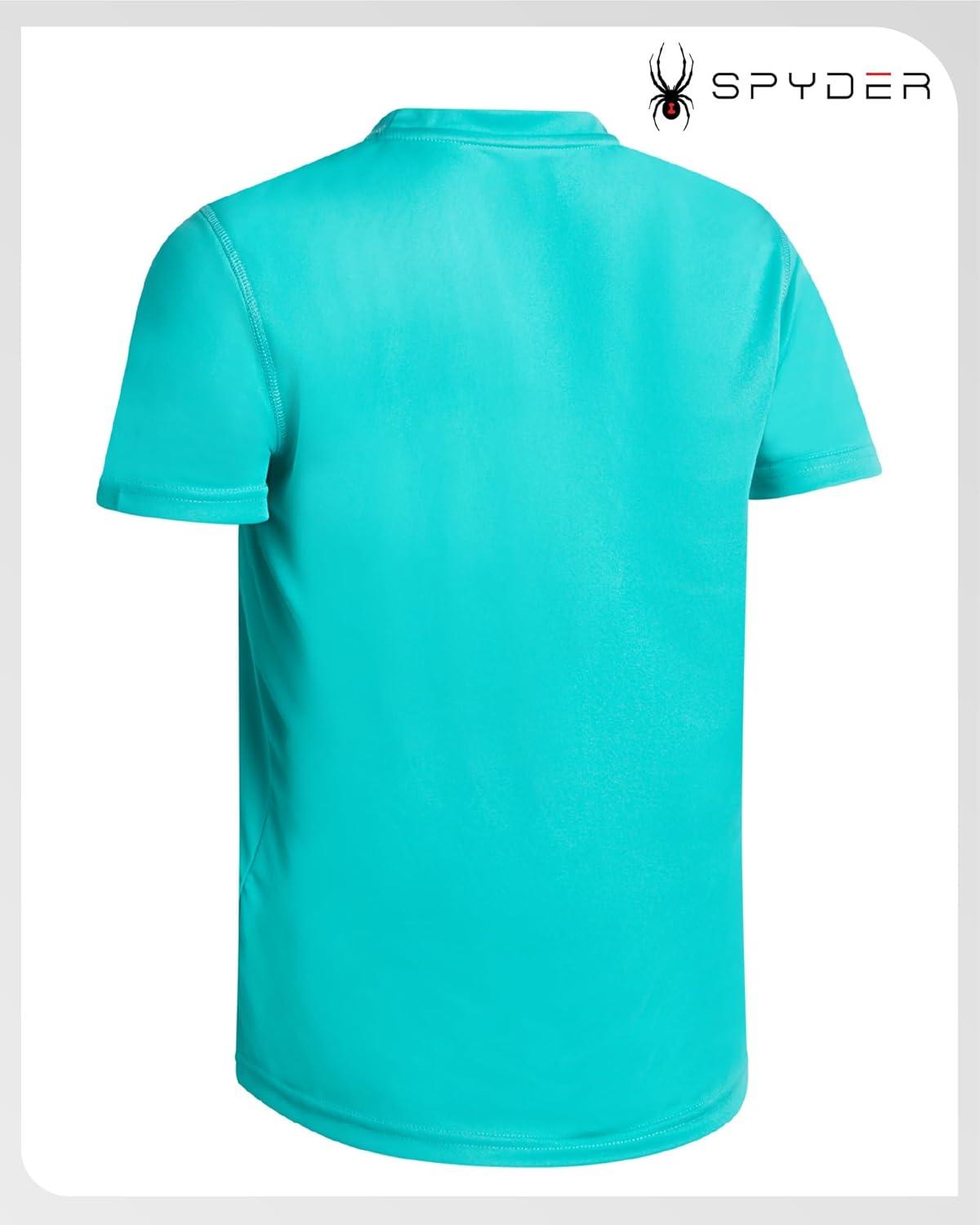imageSpyder Womens Workout Tops Lightweight Moisture Wicking Crewneck Short Sleeve Athletic Running amp Workout Shirts for WomenAquamarine