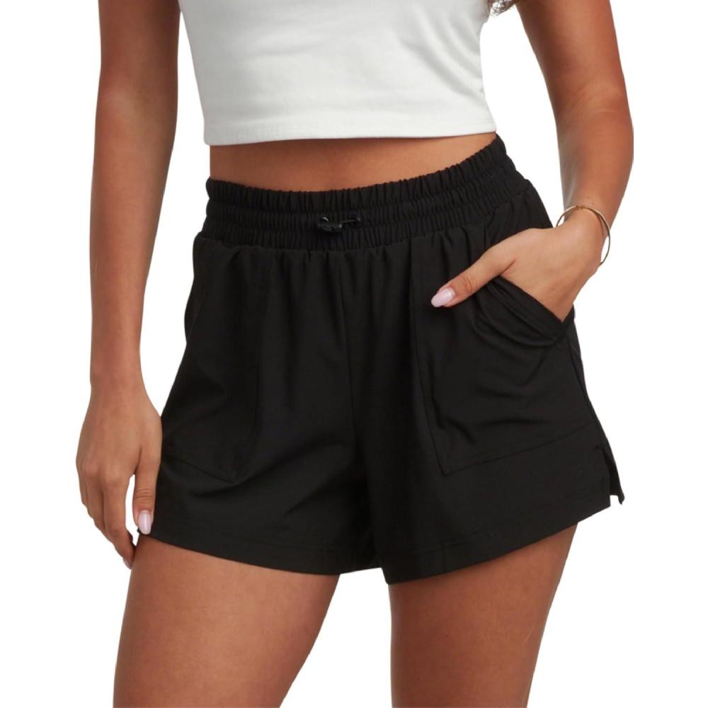 imageSpyder Womens Athletic Shorts Lightweight Stretch Woven Pull On Running Shorts for Women with Built in LinerBlack