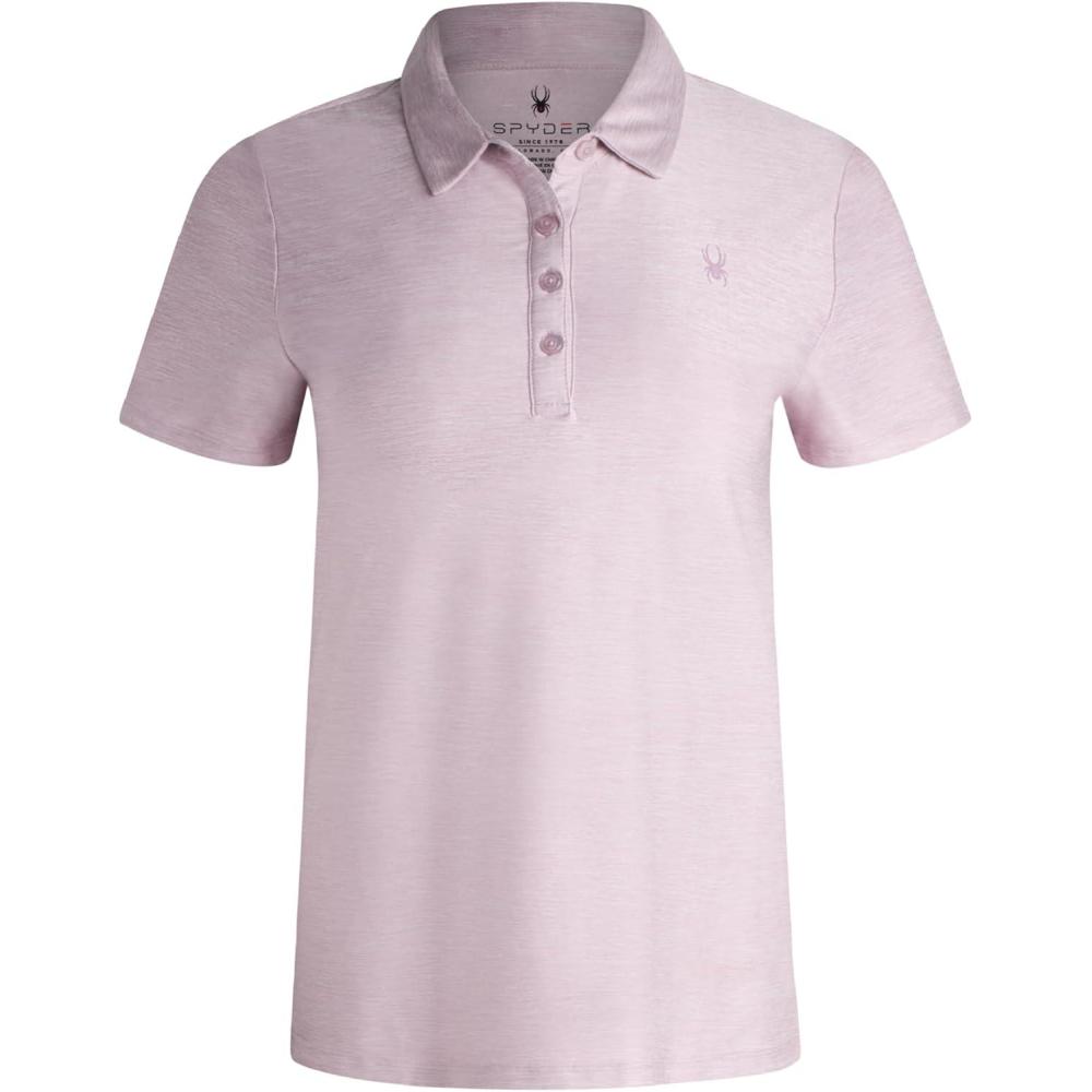 imageSpyder Womens Golf Shirt Moisture Wicking Lightweight Stretch Sport Top Polo Shirts for Women with UPF 30 Sun ProtectionLilac