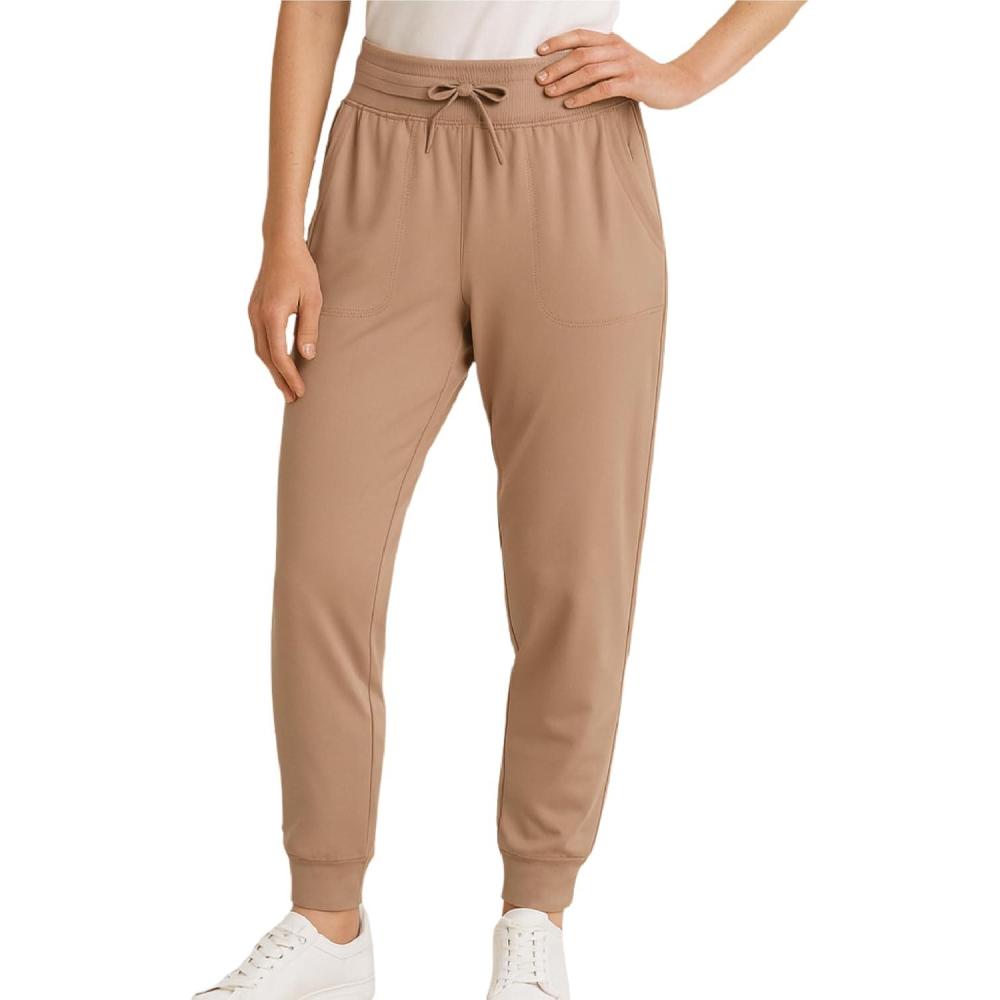 imageSpyder Womens Joggers High Waisted Yoga Pants with Pockets and Drawstring Athletic Workout amp Lounge Sweatpants for WomenToffee