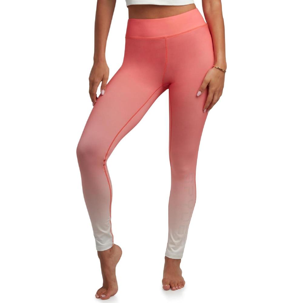 imageSpyder Womens Leggings Poly Span Knit UPF 50 Yoga Pants High Waisted Leggings for Women Tummy Control ActivewearPeach Bud